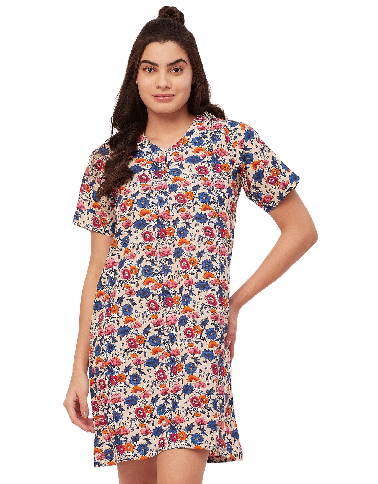 Printed Cotton Night Dress