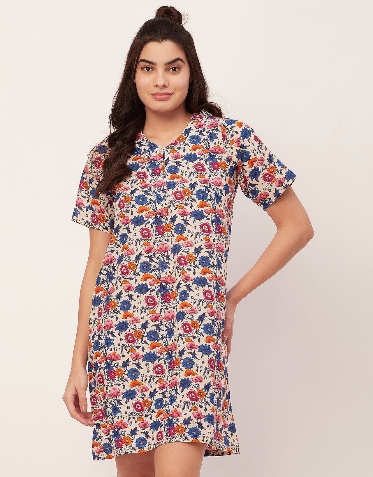 Printed Cotton Night Dress