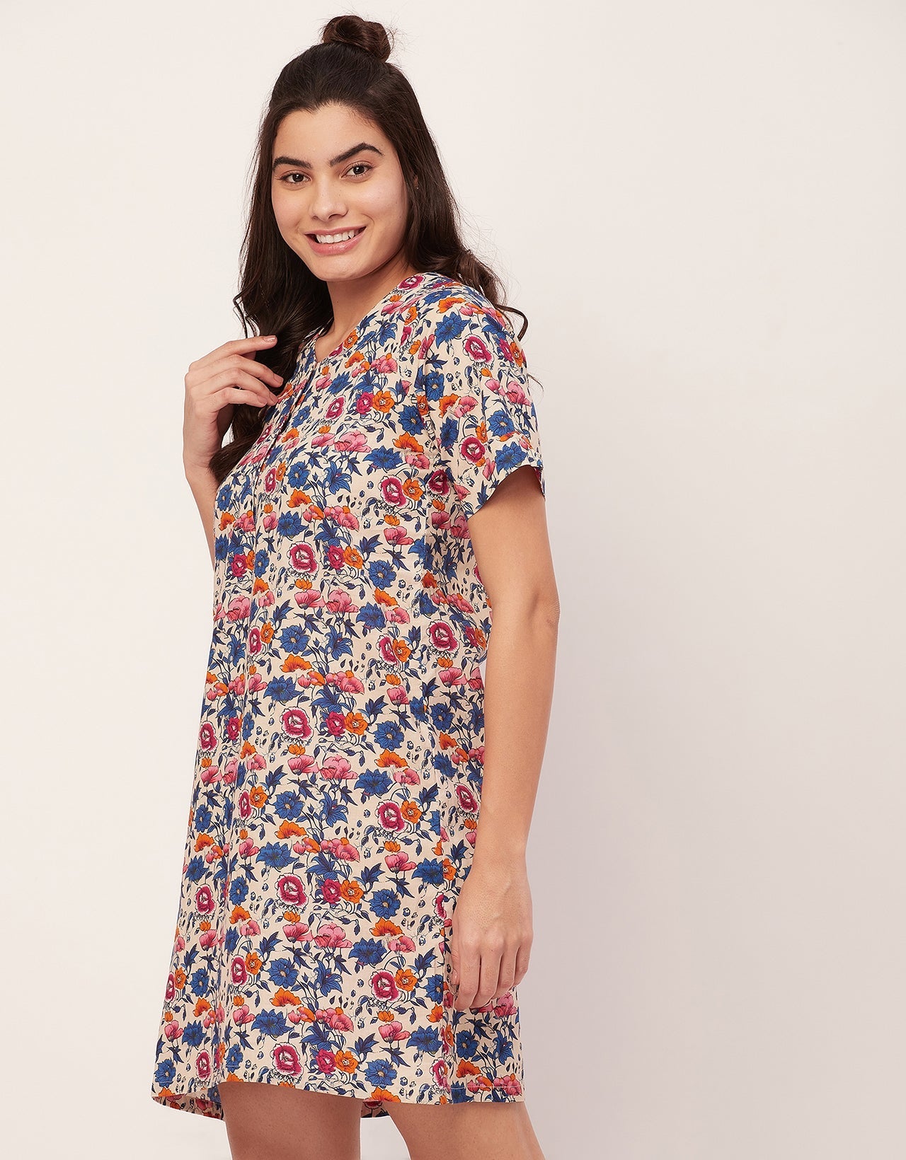 Printed Cotton Night Dress