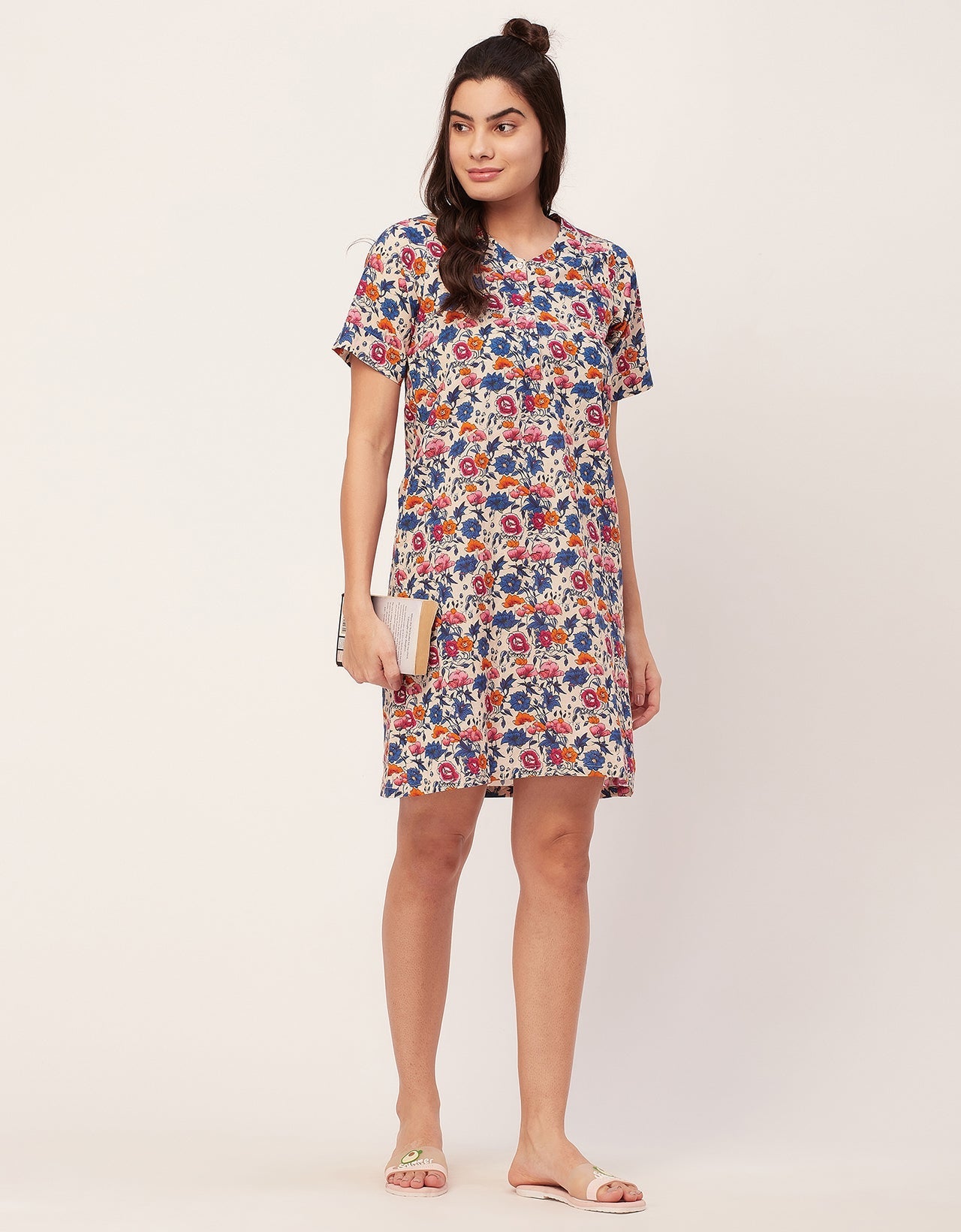 Printed Cotton Night Dress