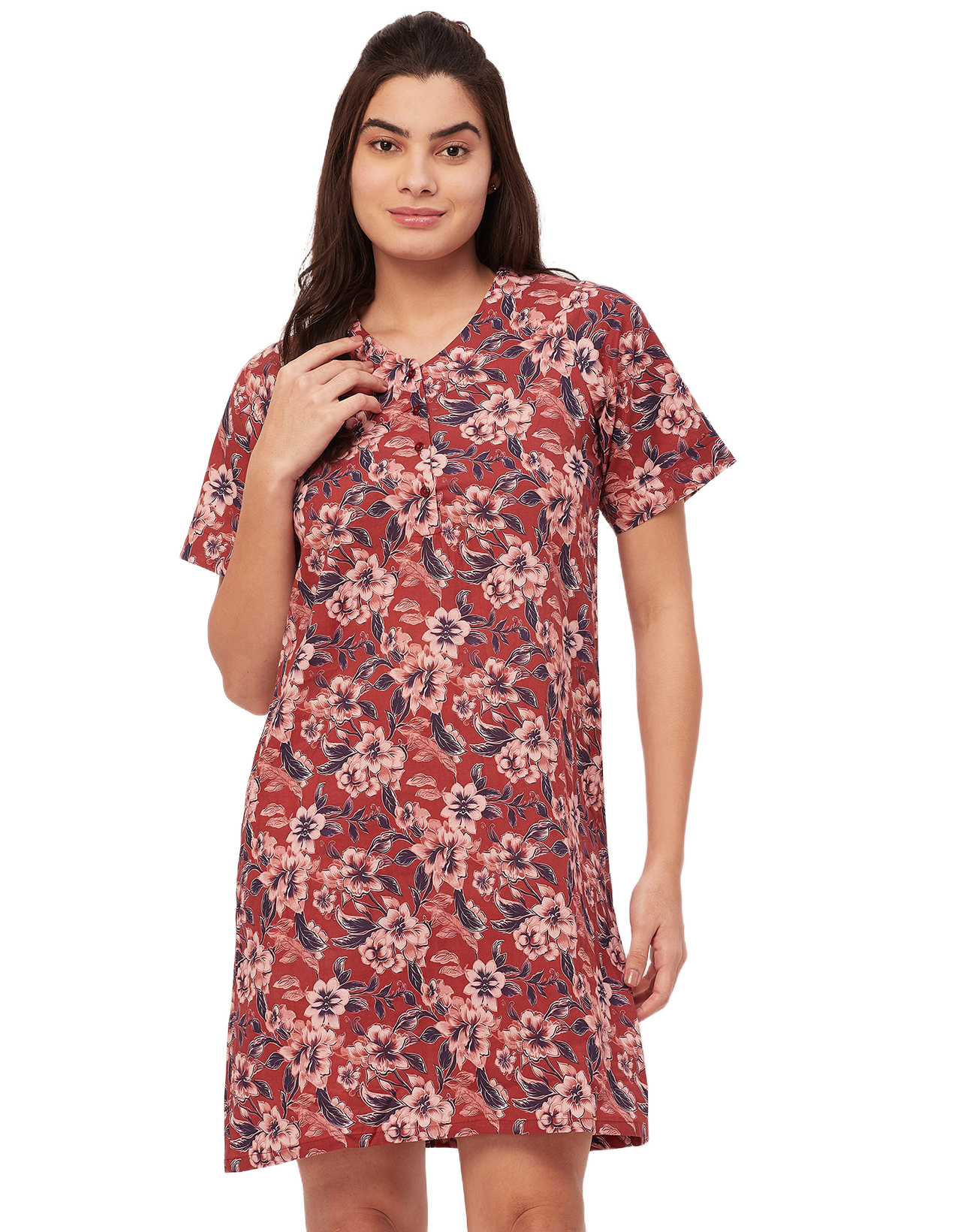 Printed Cotton Night Dress