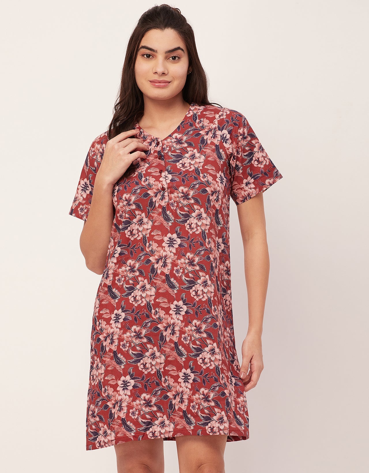Printed Cotton Night Dress
