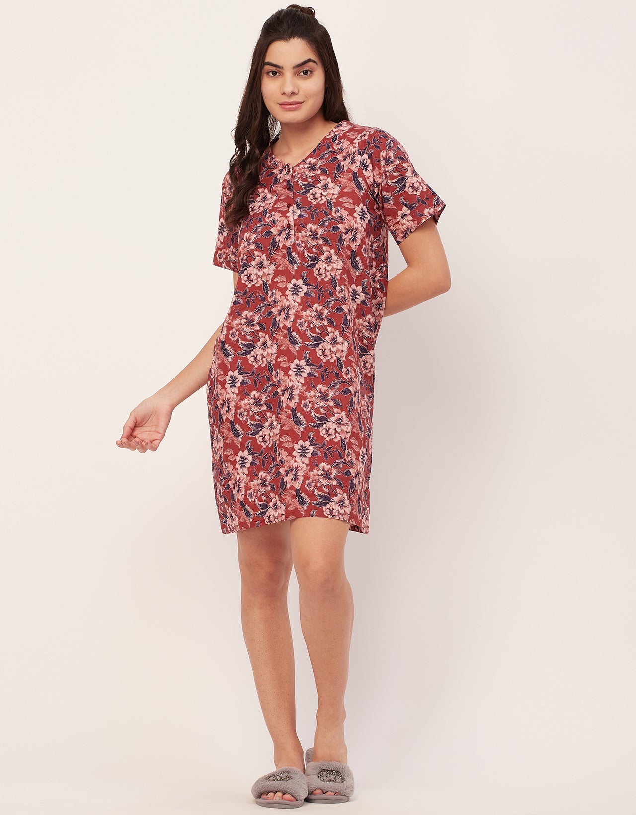 Printed Cotton Night Dress