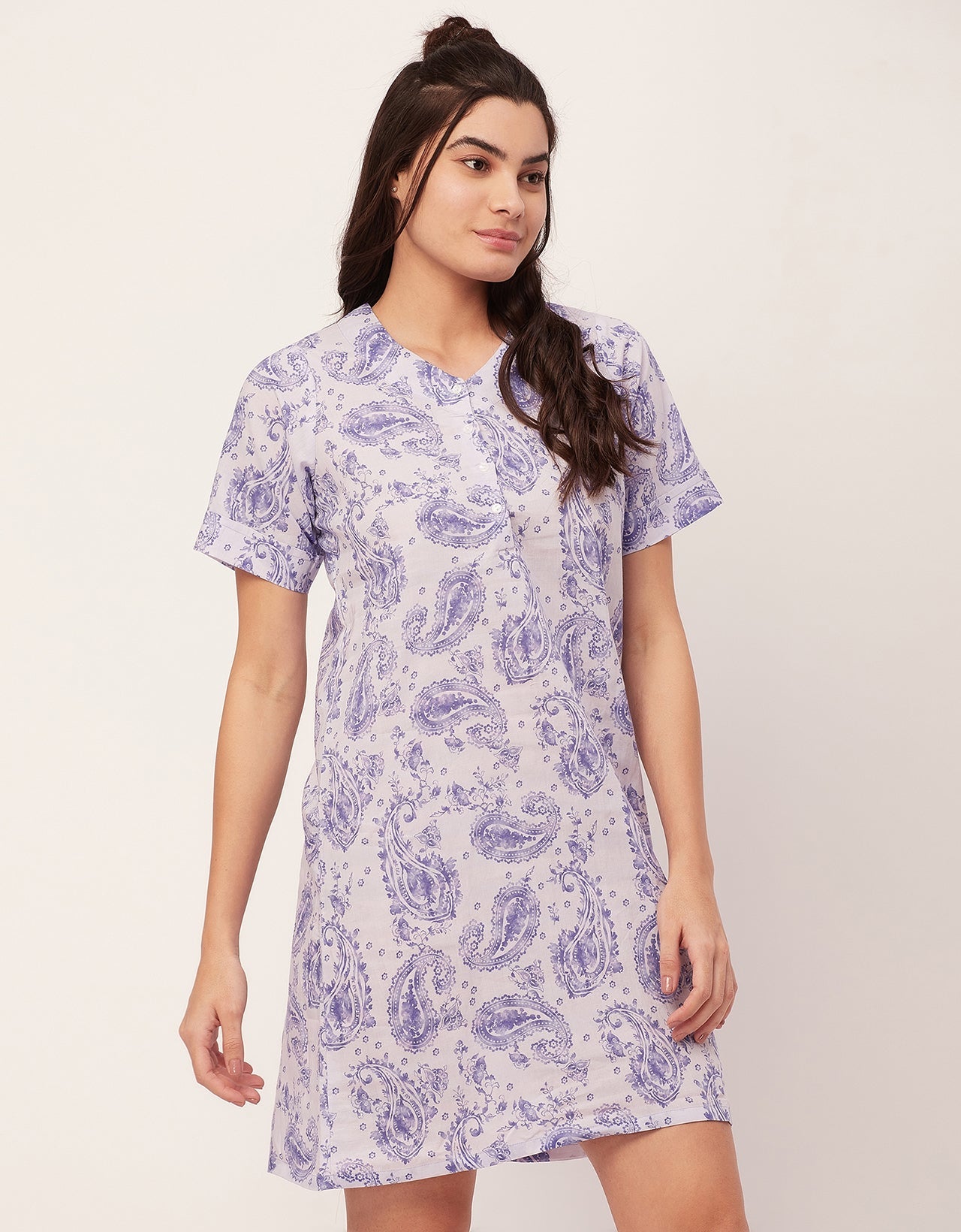 Printed Cotton Night Dress