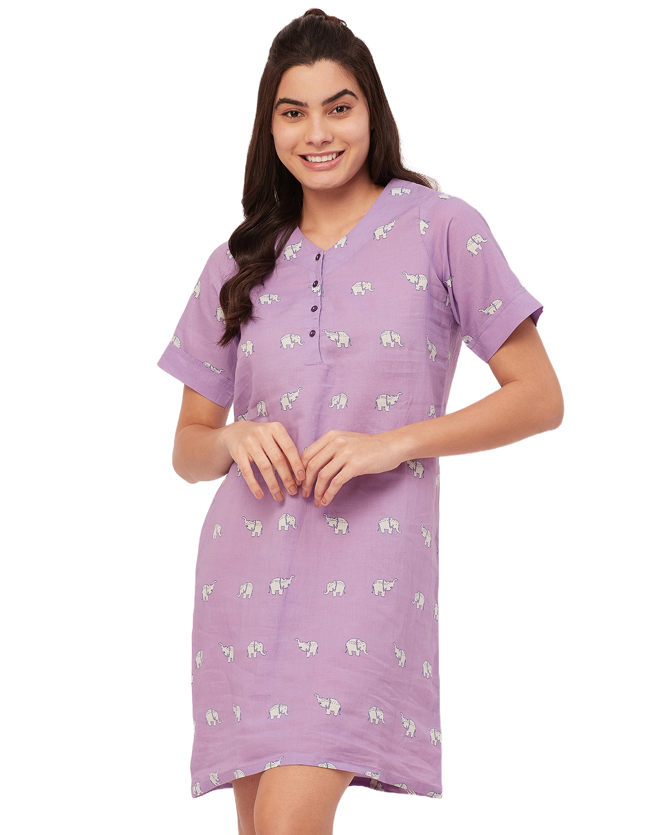 Printed Cotton Night Dress