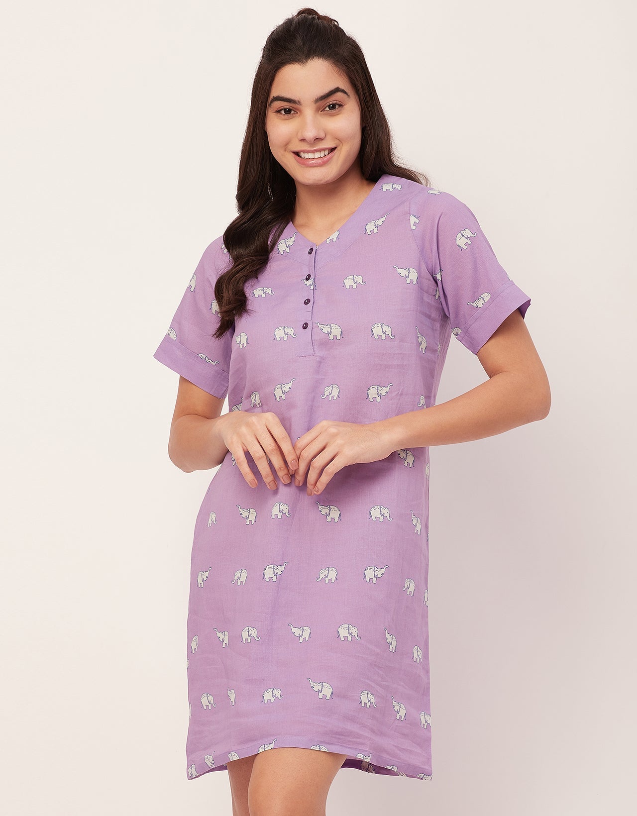 Printed Cotton Night Dress