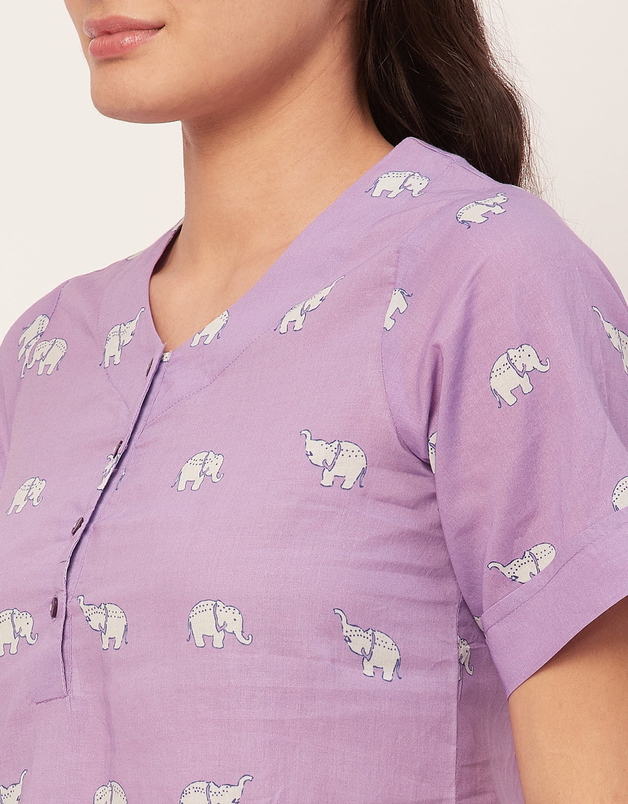 Printed Cotton Night Dress