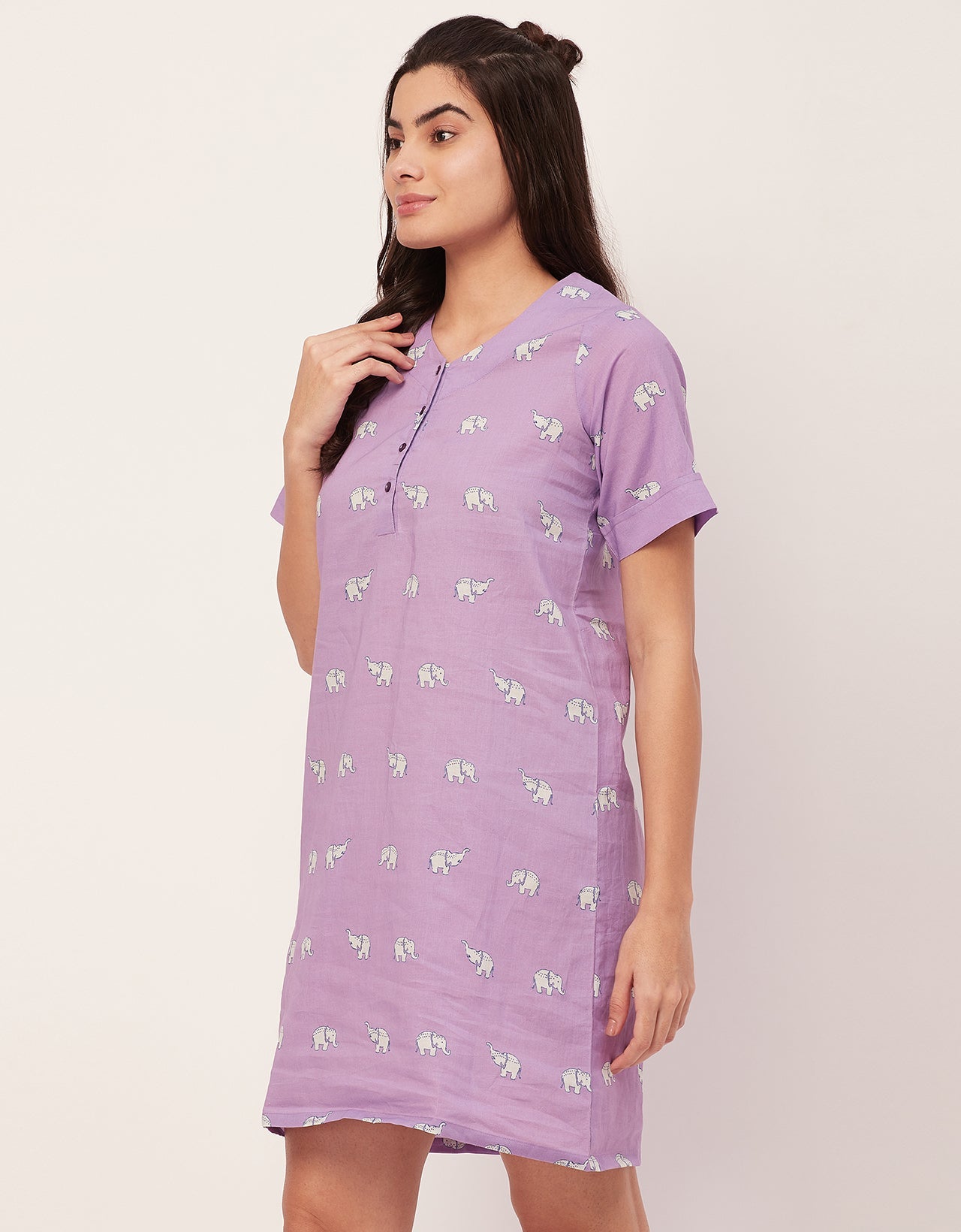 Printed Cotton Night Dress