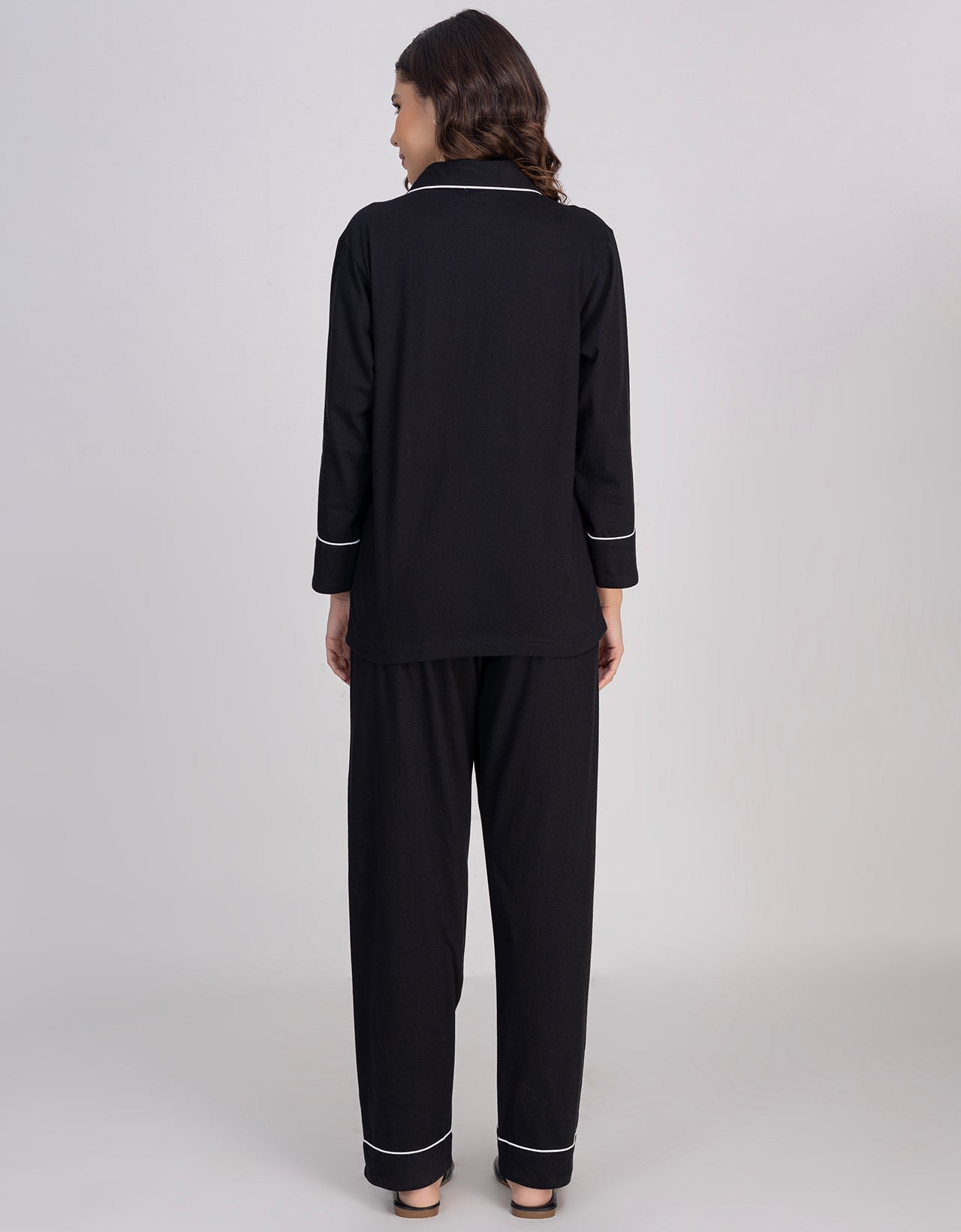 Moomaya Women's Cotton Jersey Button-Down Sleepwear Pajama Set