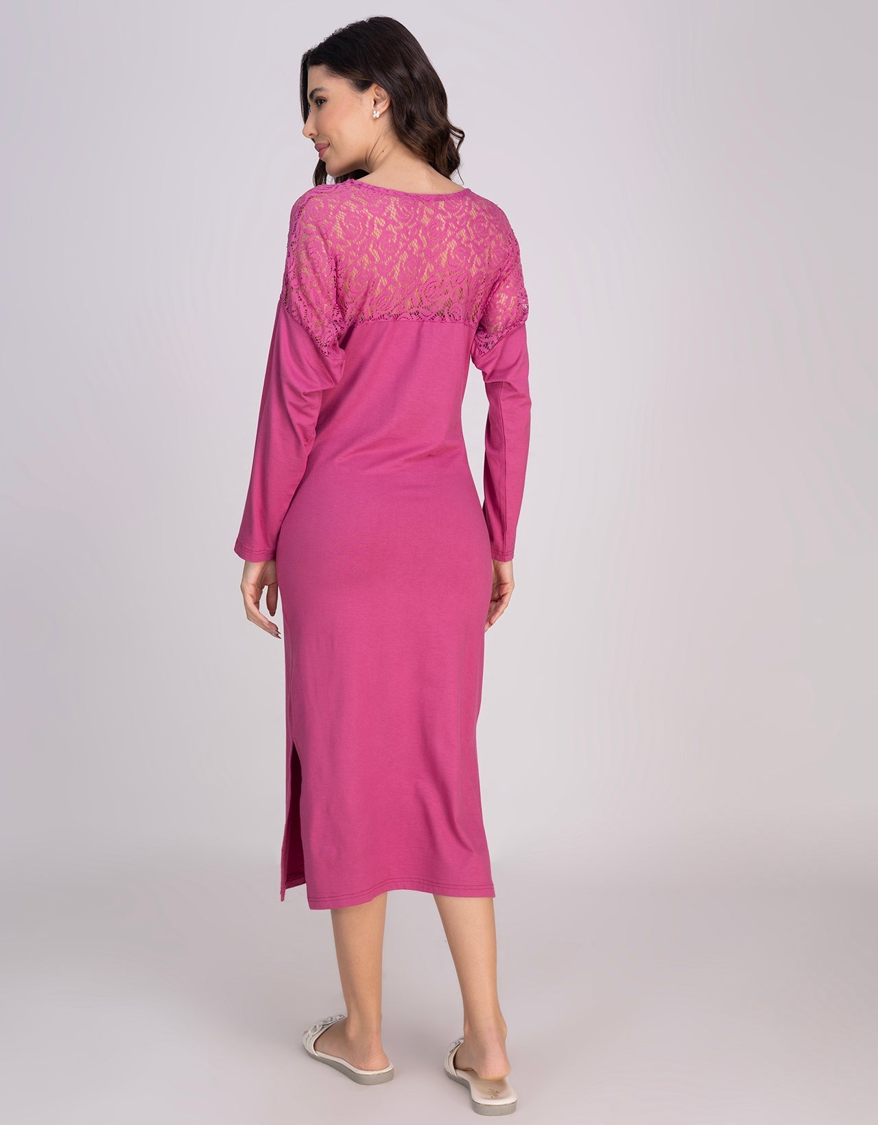 Moomaya Women's Long Nightdress, Elegant Maxi Nightgown