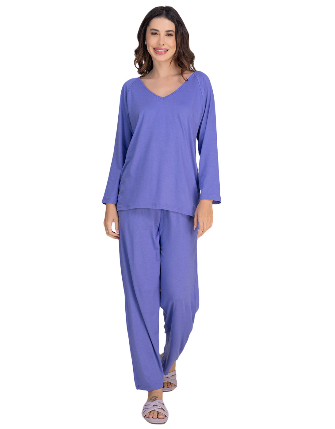 Moomaya Women's V-Neck Sleepwear Soft & Cozy Pajama Set