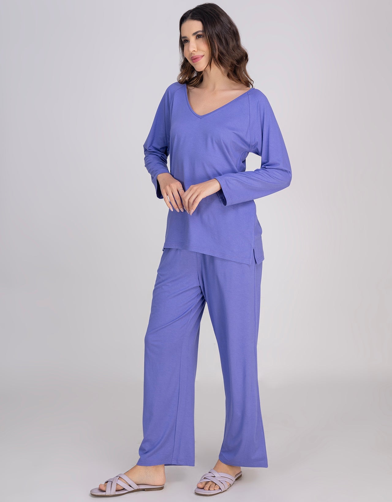 Moomaya Women's V-Neck Sleepwear Soft & Cozy Pajama Set