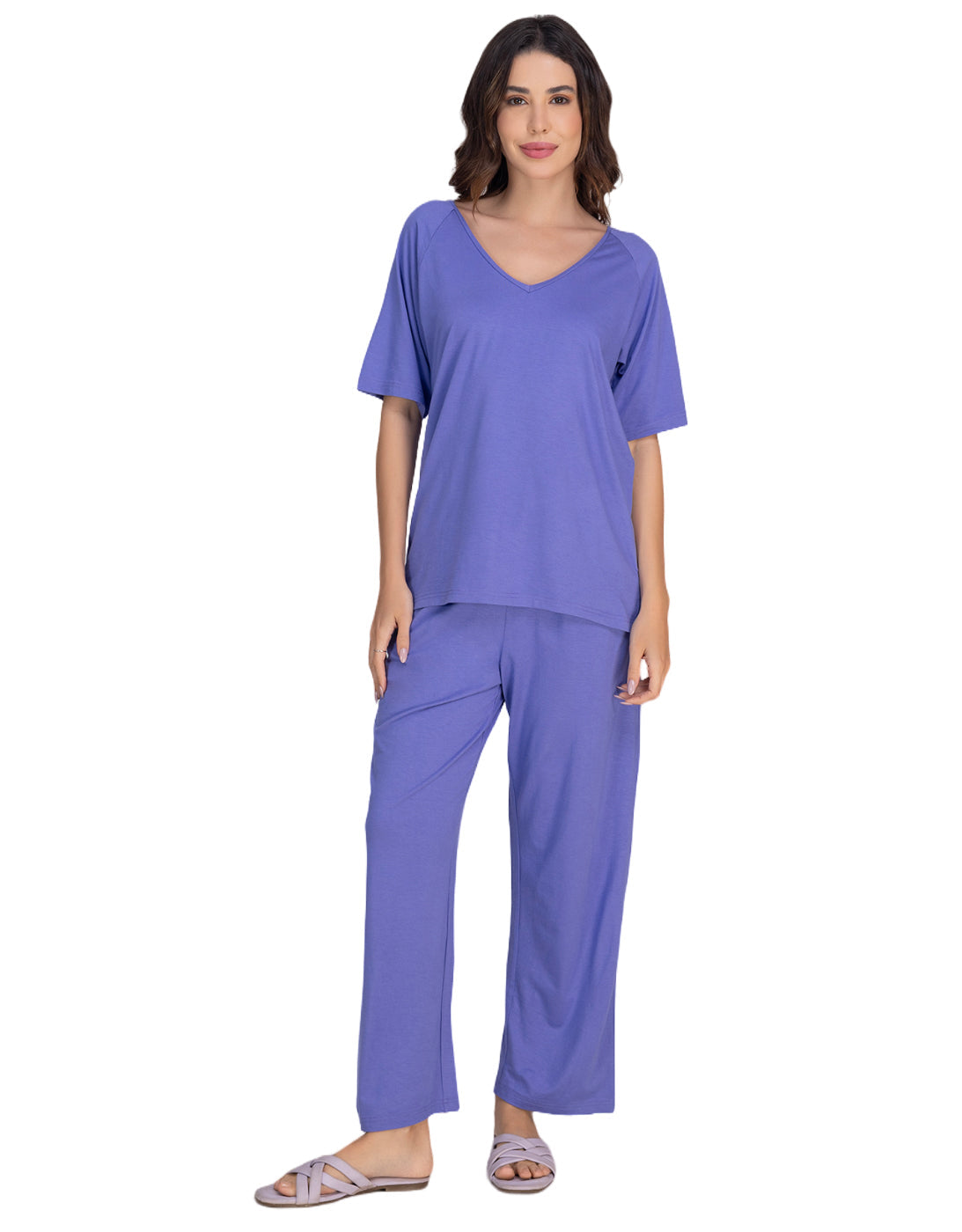 Moomaya 2-Piece Jersey Nightwear Set, Soft & Breathable Lounge Suit