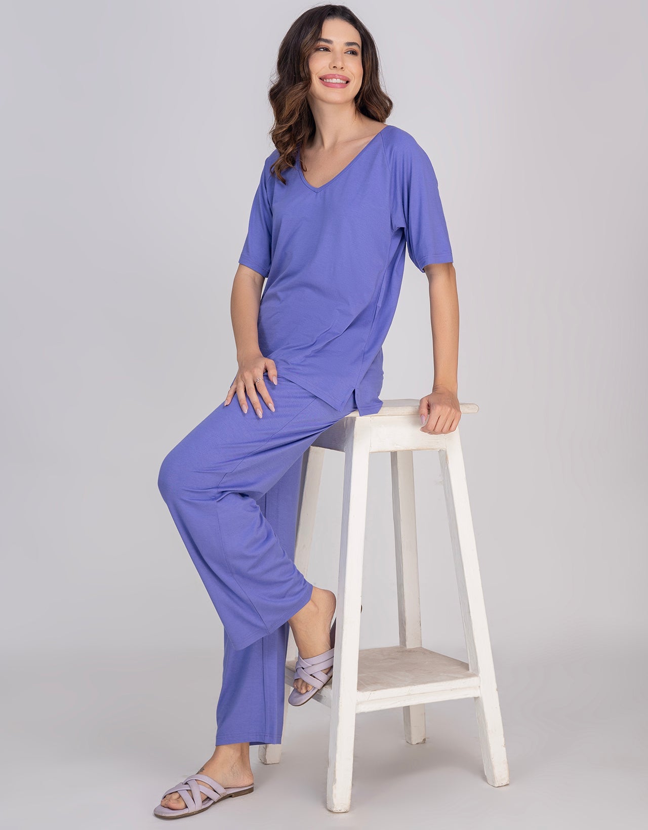 Moomaya 2-Piece Jersey Nightwear Set, Soft & Breathable Lounge Suit
