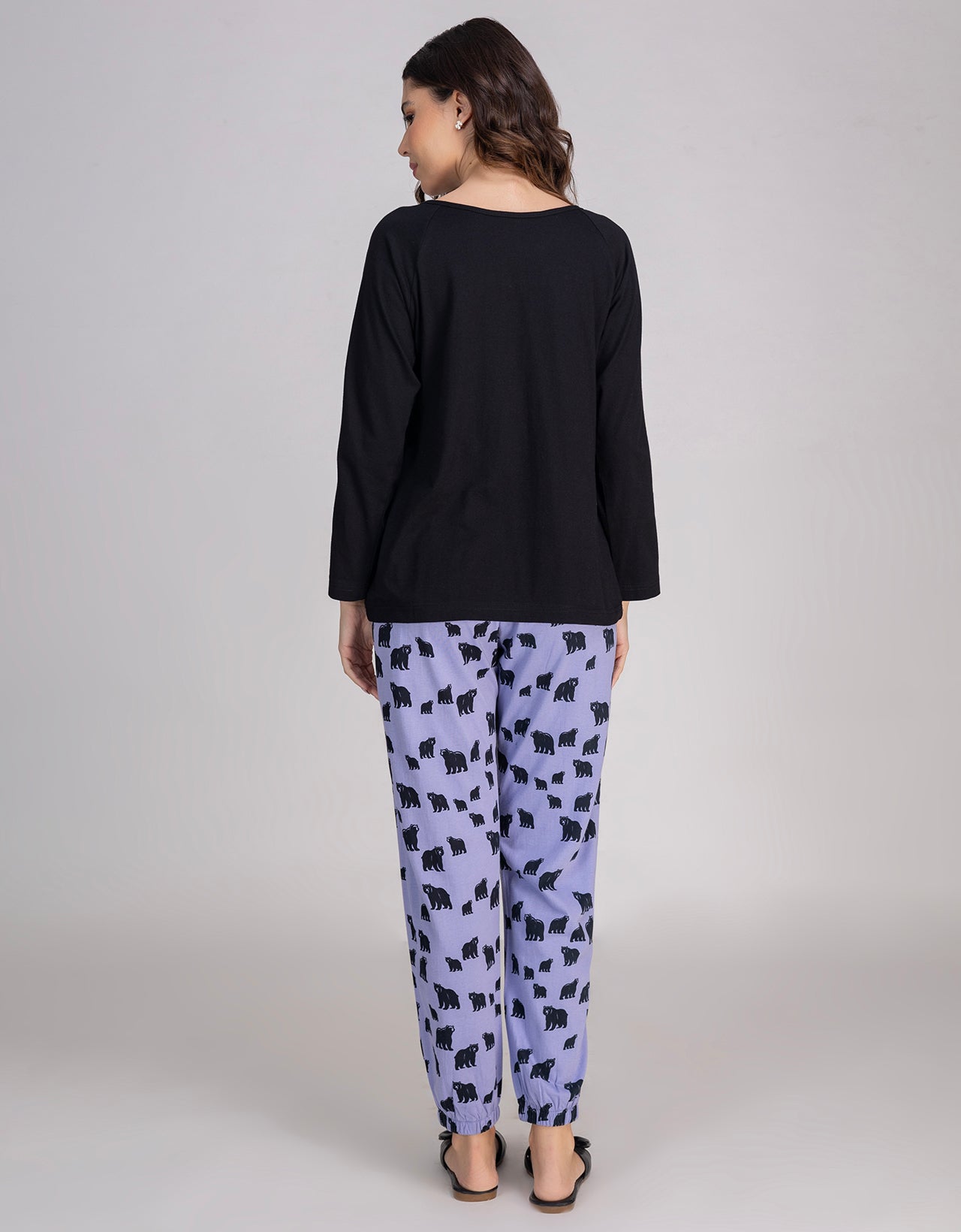 Moomaya 2-Piece Women's Long Sleeve Top & Jogger Pajama Nightwear Set