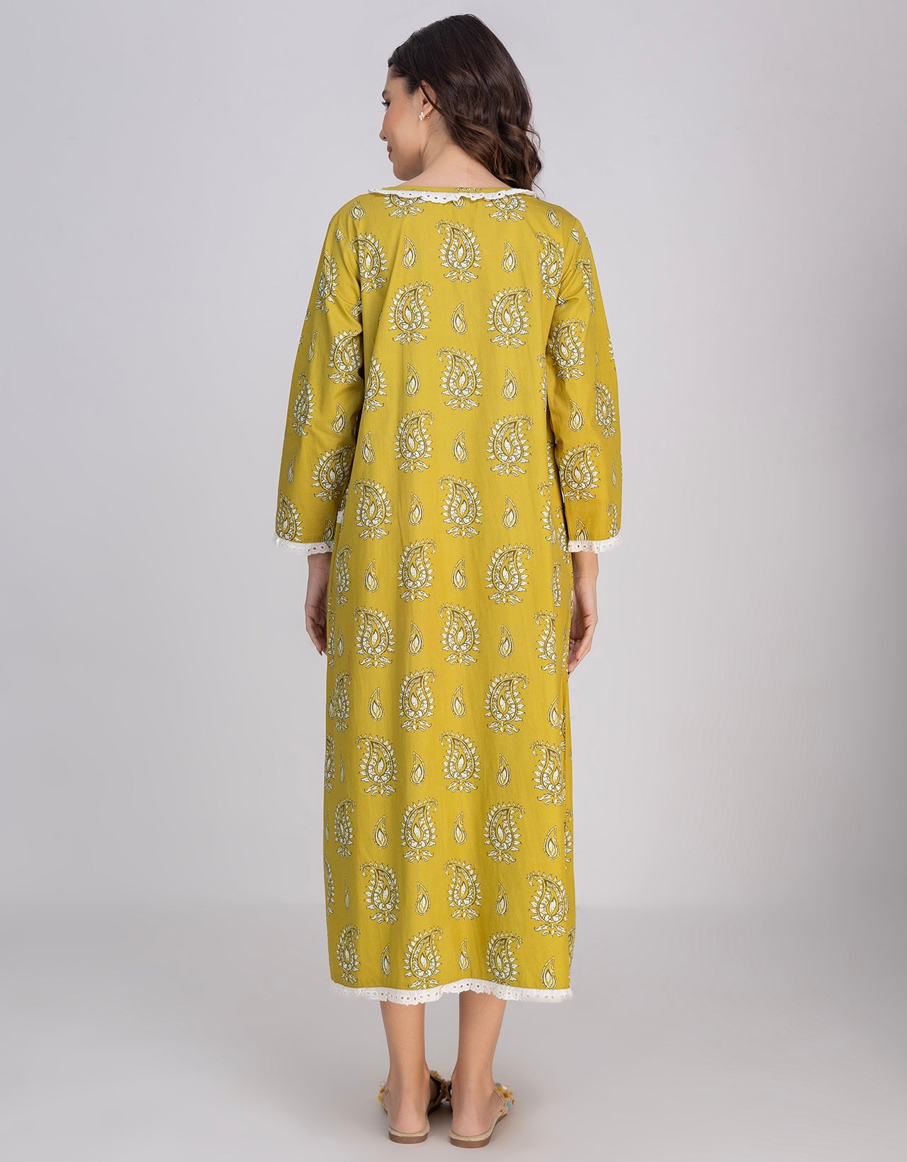 Moomaya Women's Cotton  Printed A-Line Sleepwear Maxi Nightdress