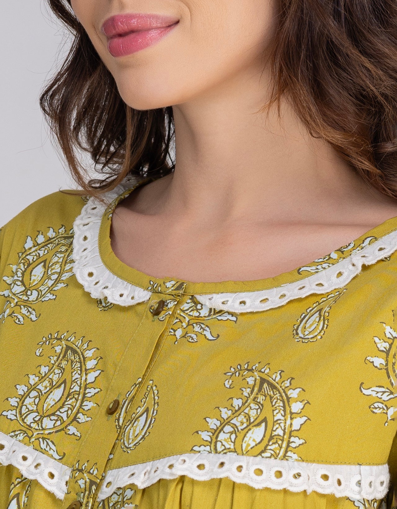 Moomaya Women's Cotton  Printed A-Line Sleepwear Maxi Nightdress