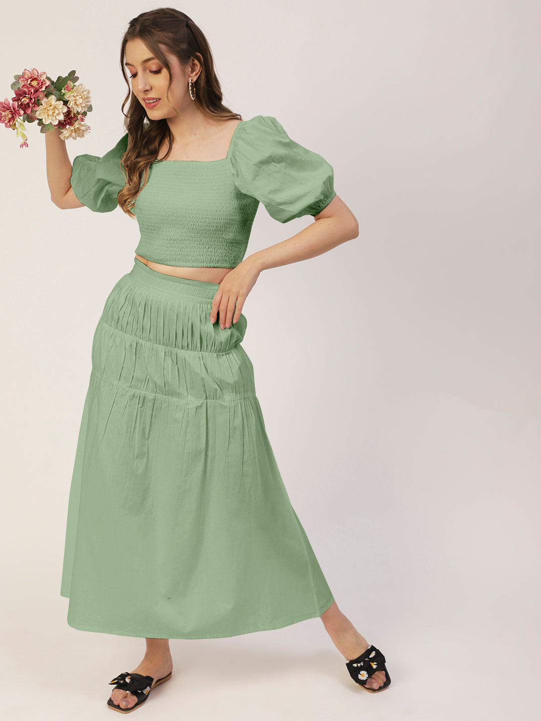 Summer 2 Pcs Skirt Top Set