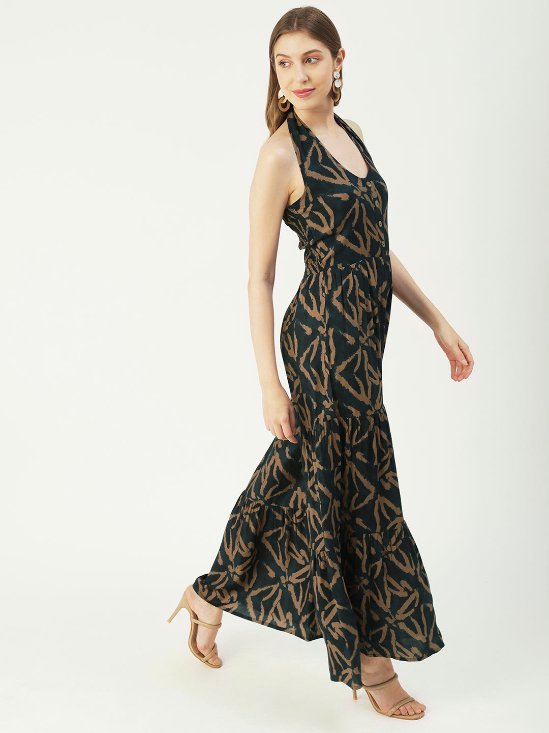 Printed Jumpsuit, Halter Neck