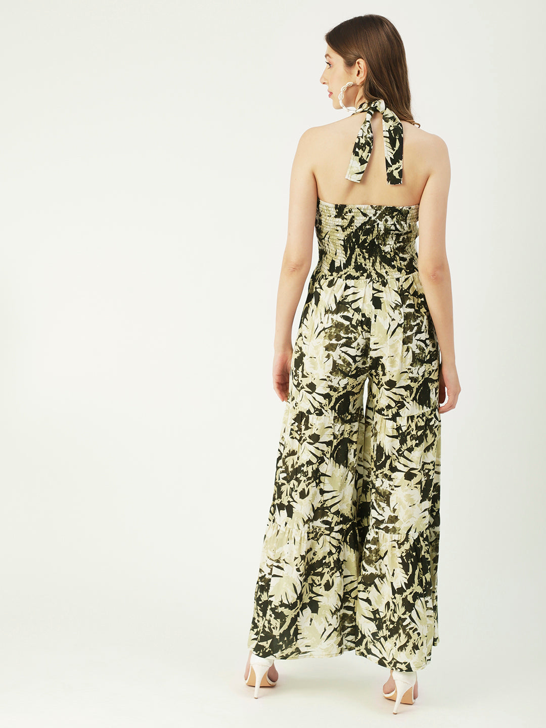 Printed Jumpsuit, Halter Neck