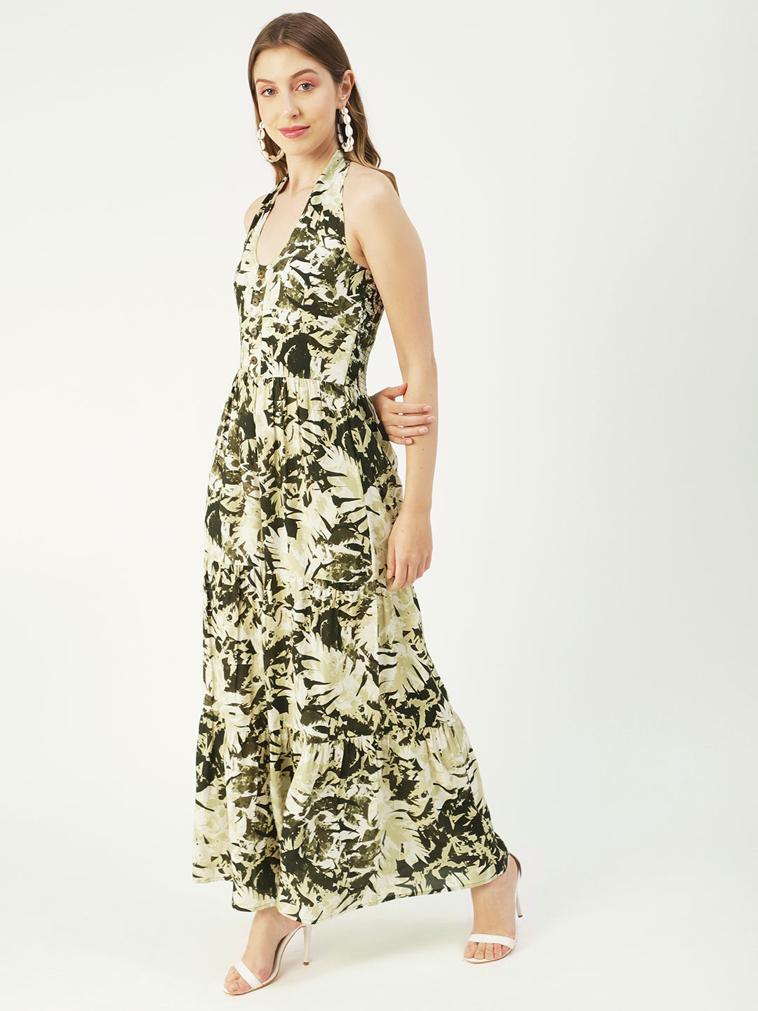 Printed Jumpsuit, Halter Neck