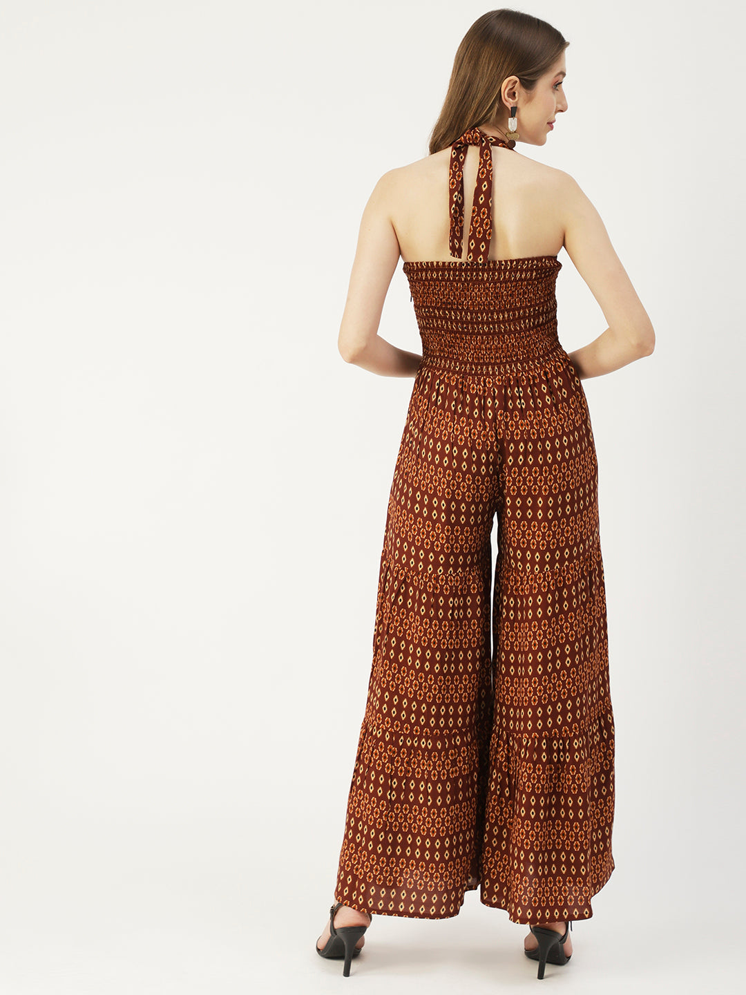 Printed Jumpsuit, Halter Neck