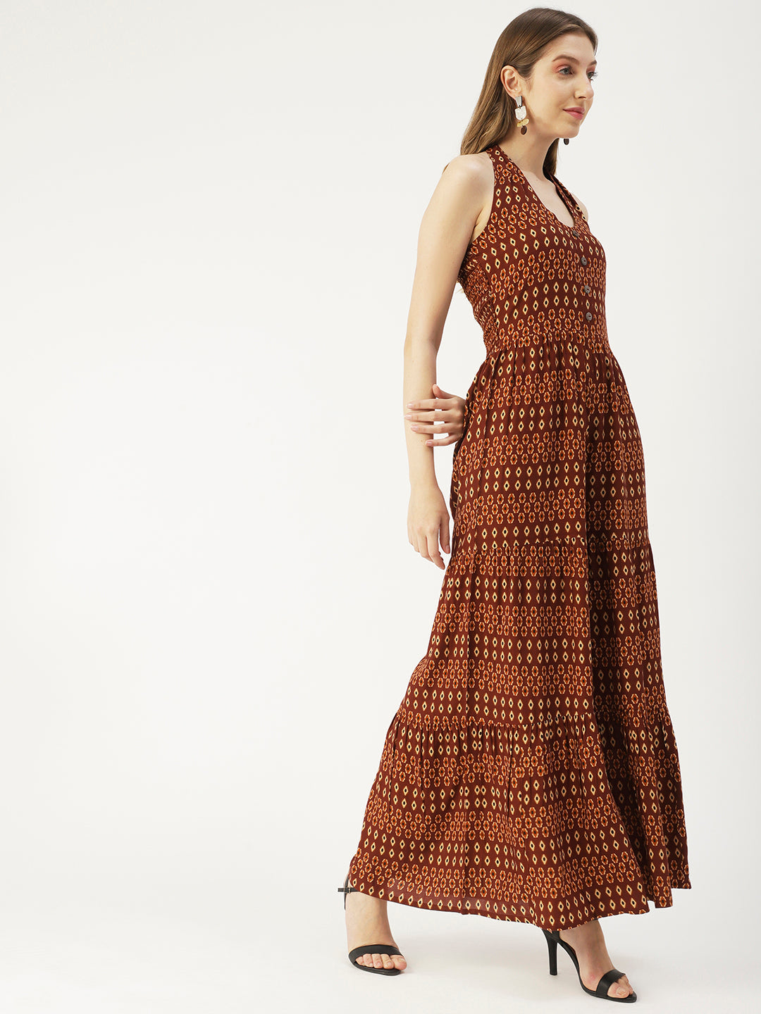 Printed Jumpsuit, Halter Neck
