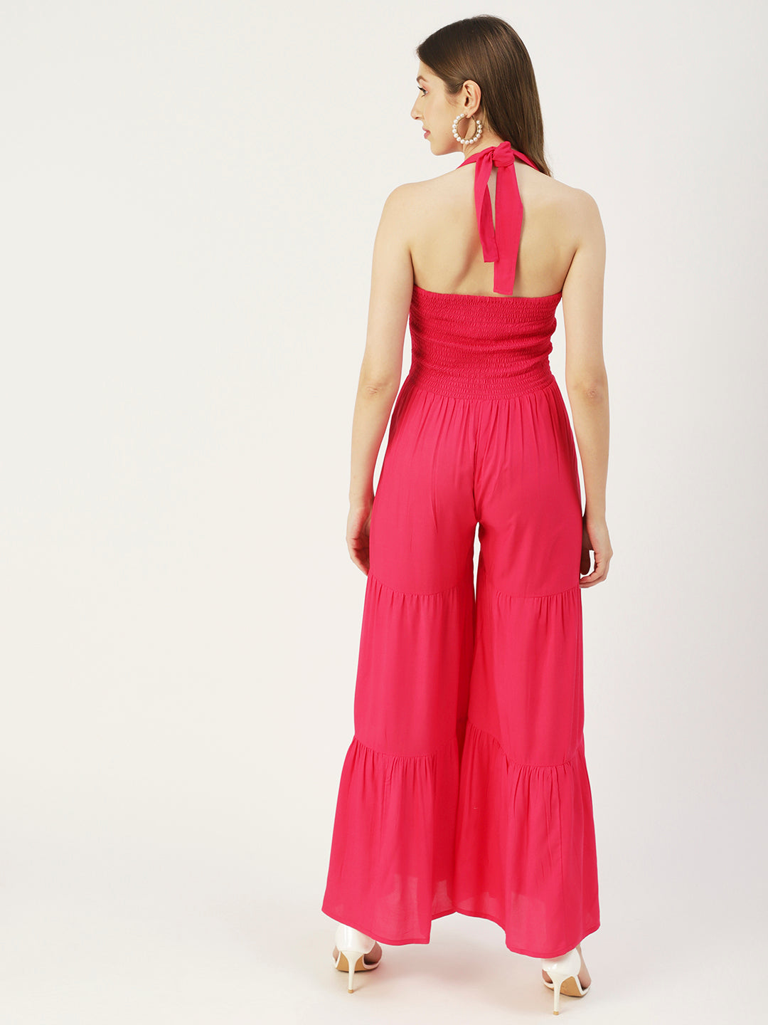 Printed Jumpsuit, Halter Neck