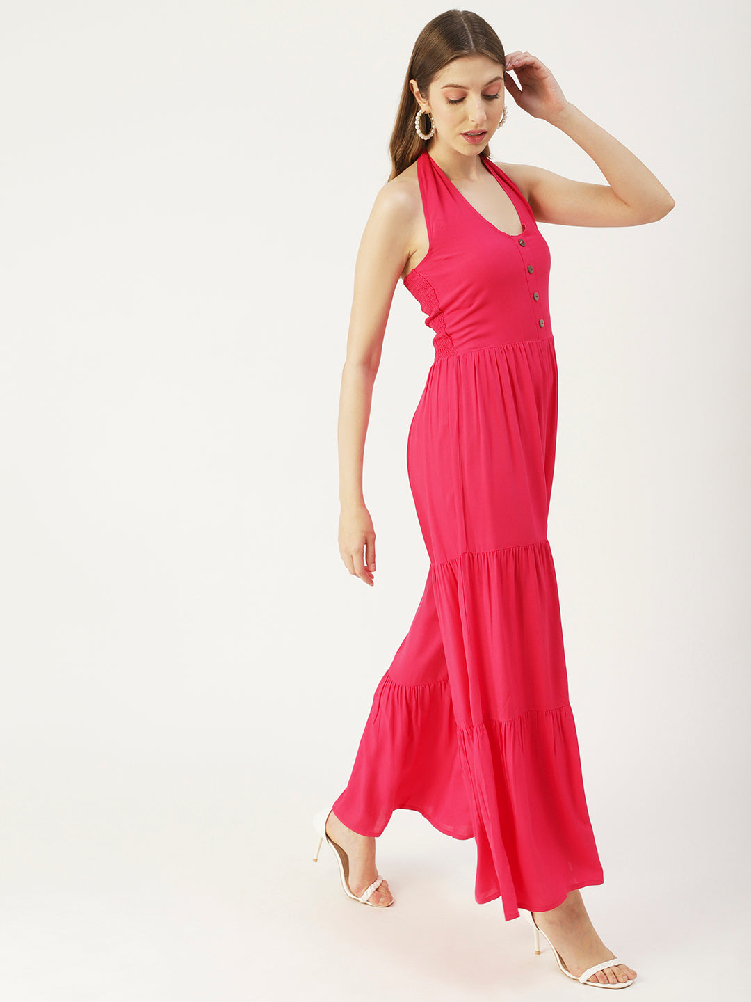 Printed Jumpsuit, Halter Neck