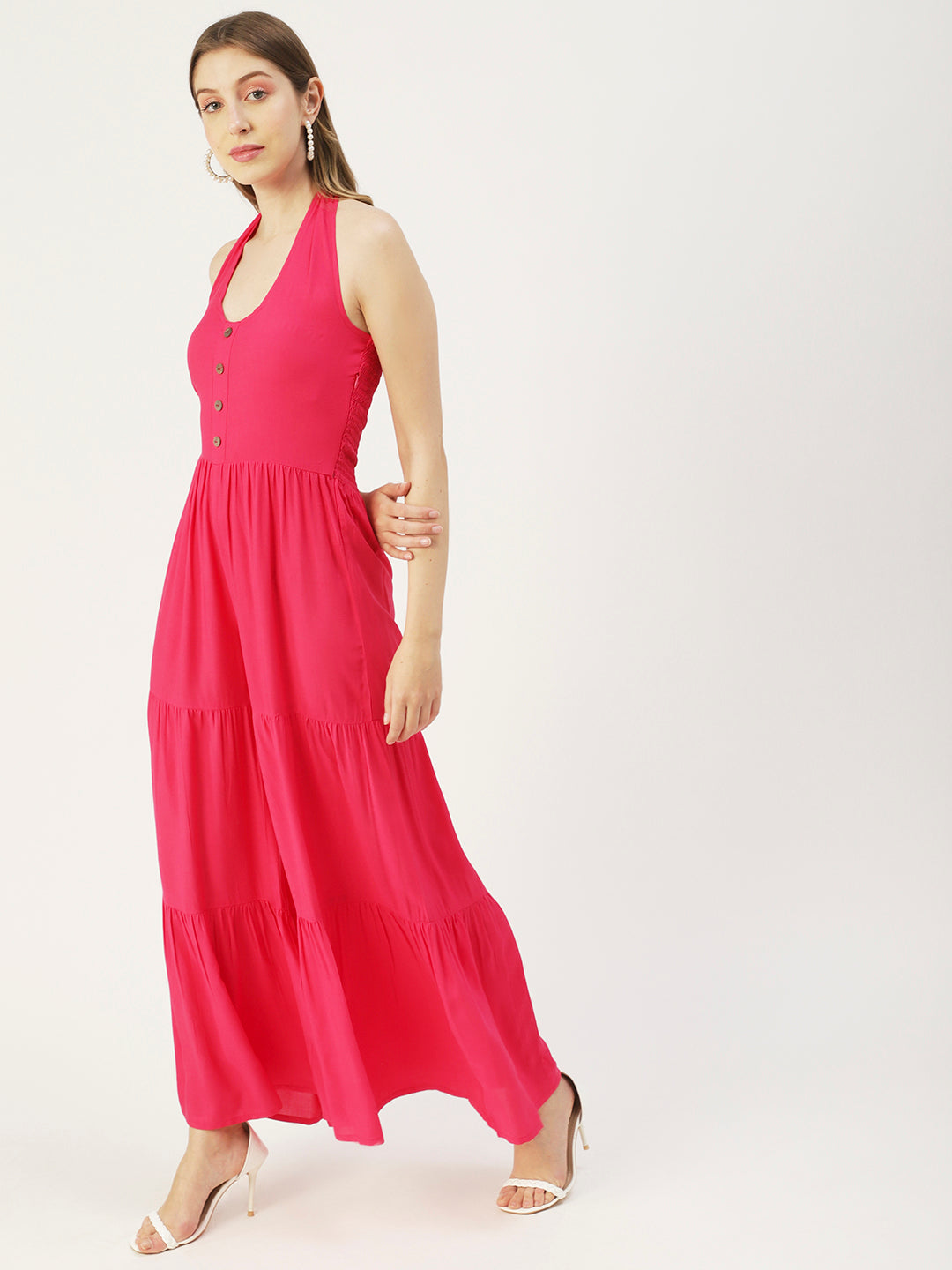 Printed Jumpsuit, Halter Neck