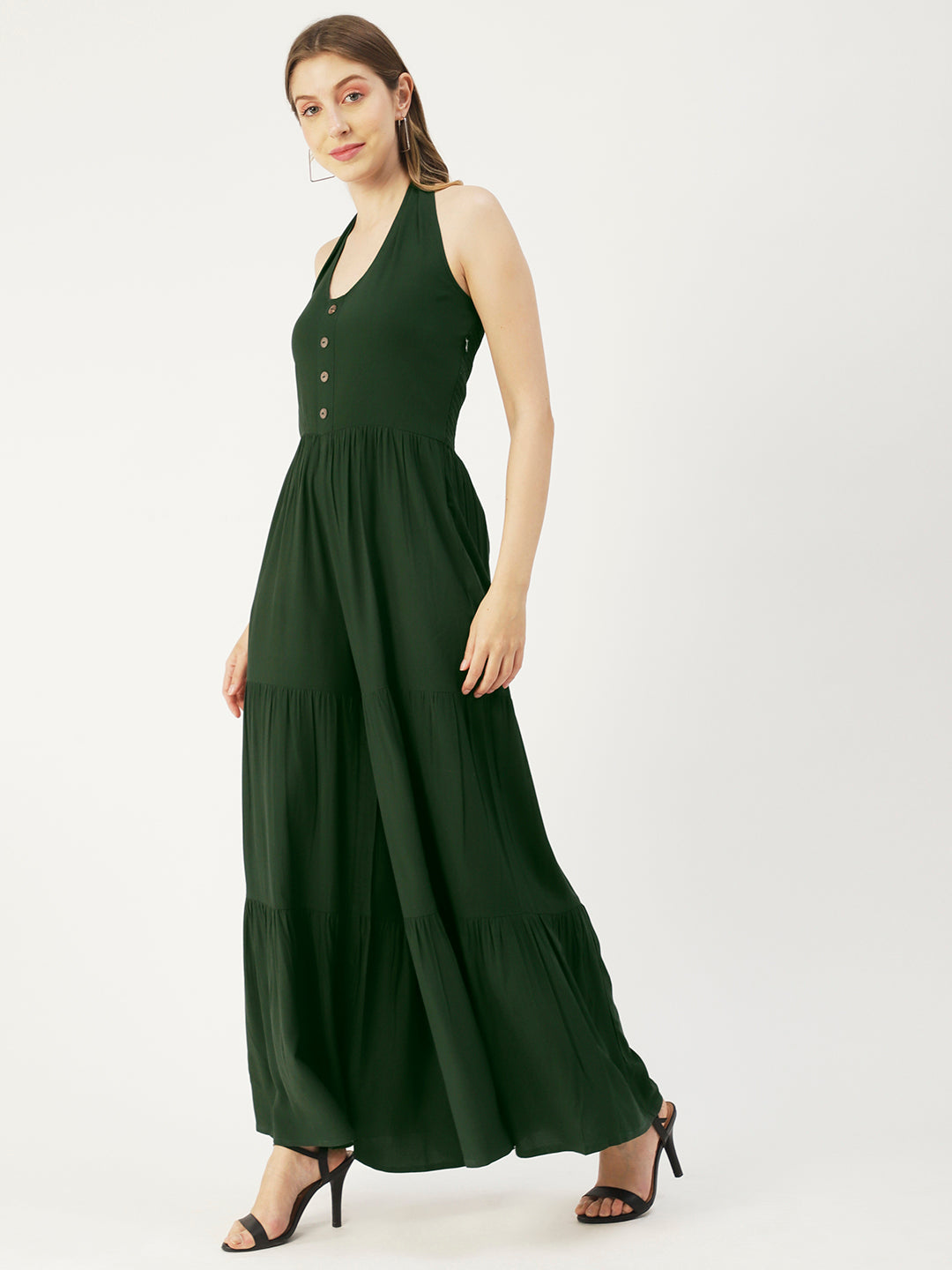 Printed Jumpsuit, Halter Neck