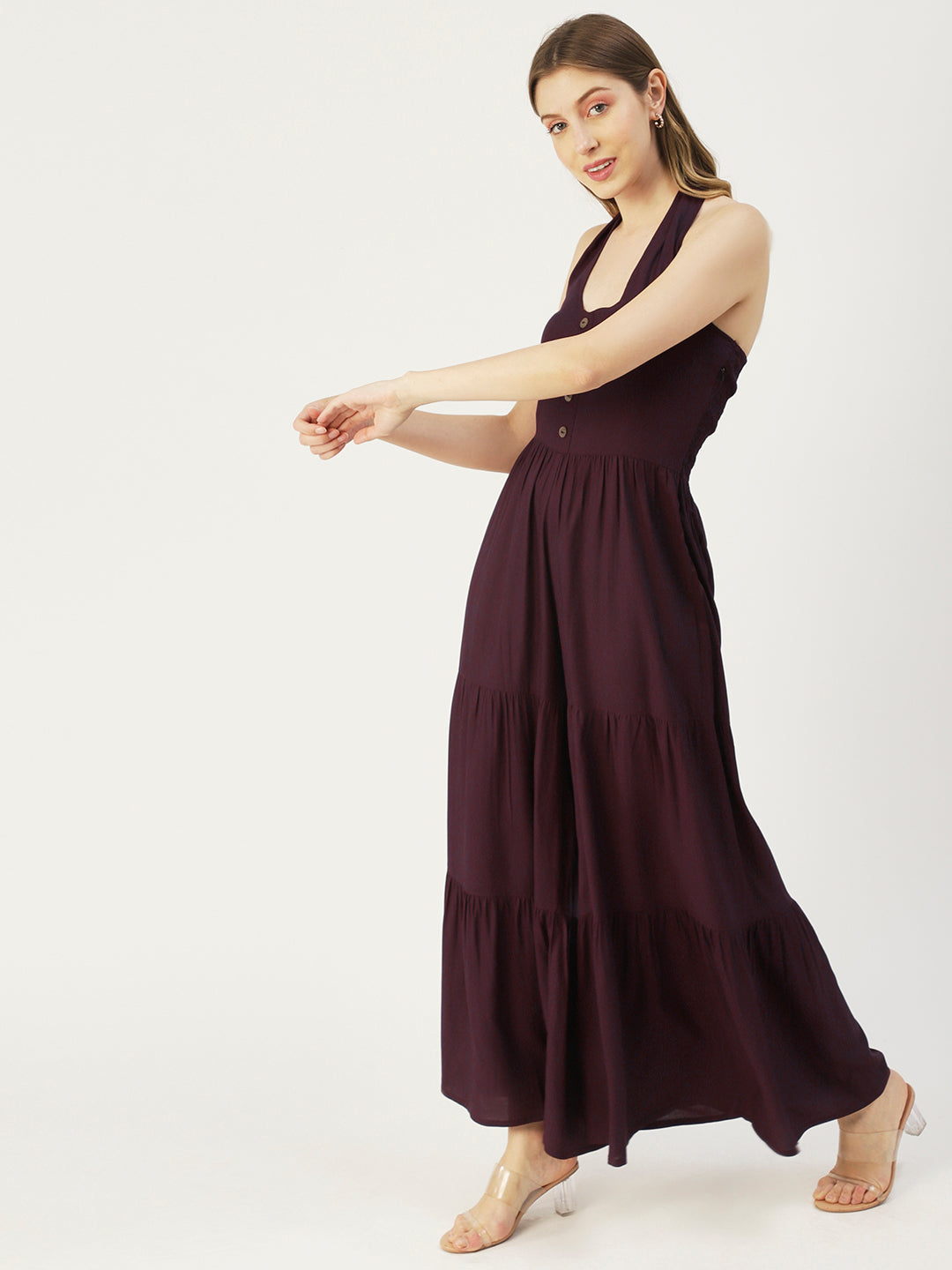 Printed Jumpsuit, Halter Neck