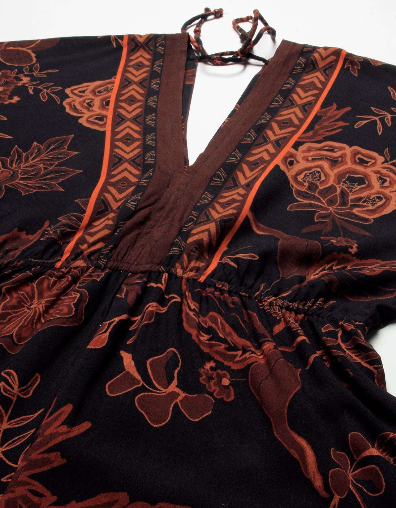 Printed Jumpsuit, V-Neck