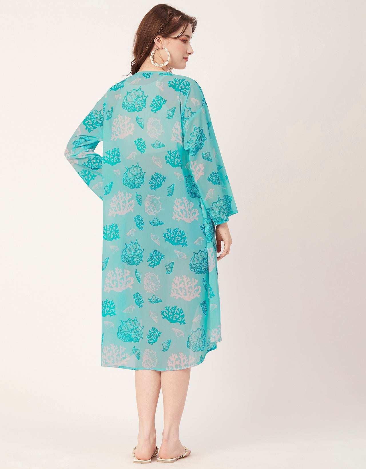 Printed Sheer Shrug