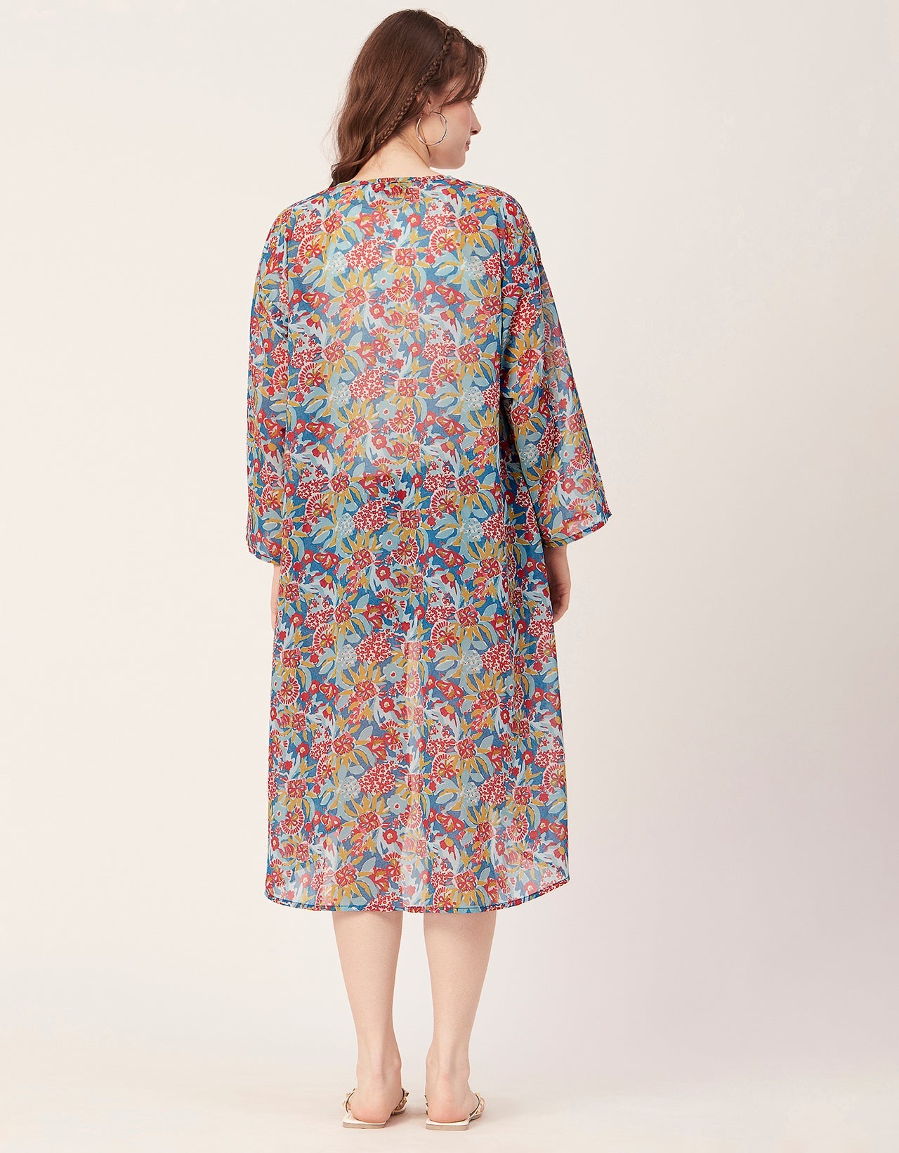 Printed Sheer Shrug