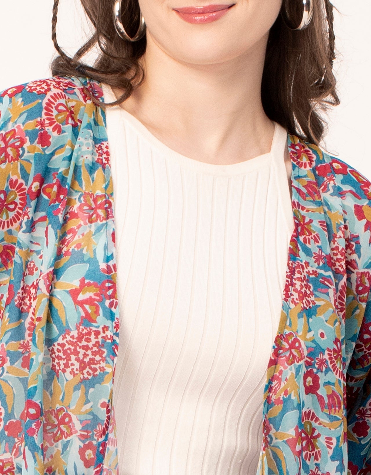 Printed Sheer Shrug