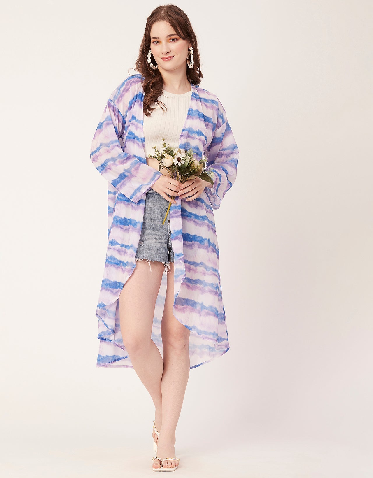 Printed Sheer Shrug