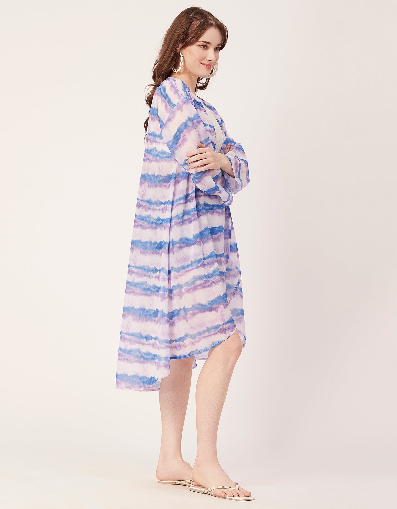 Printed Sheer Shrug