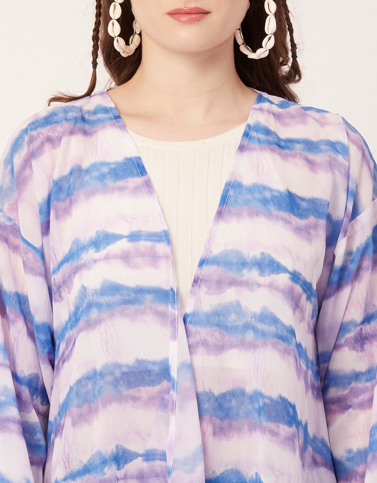 Printed Sheer Shrug