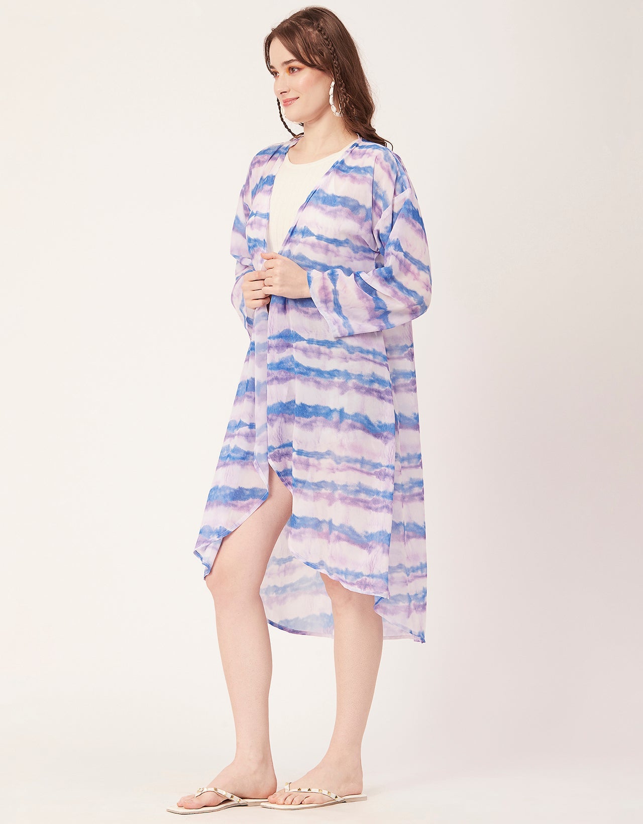 Printed Sheer Shrug