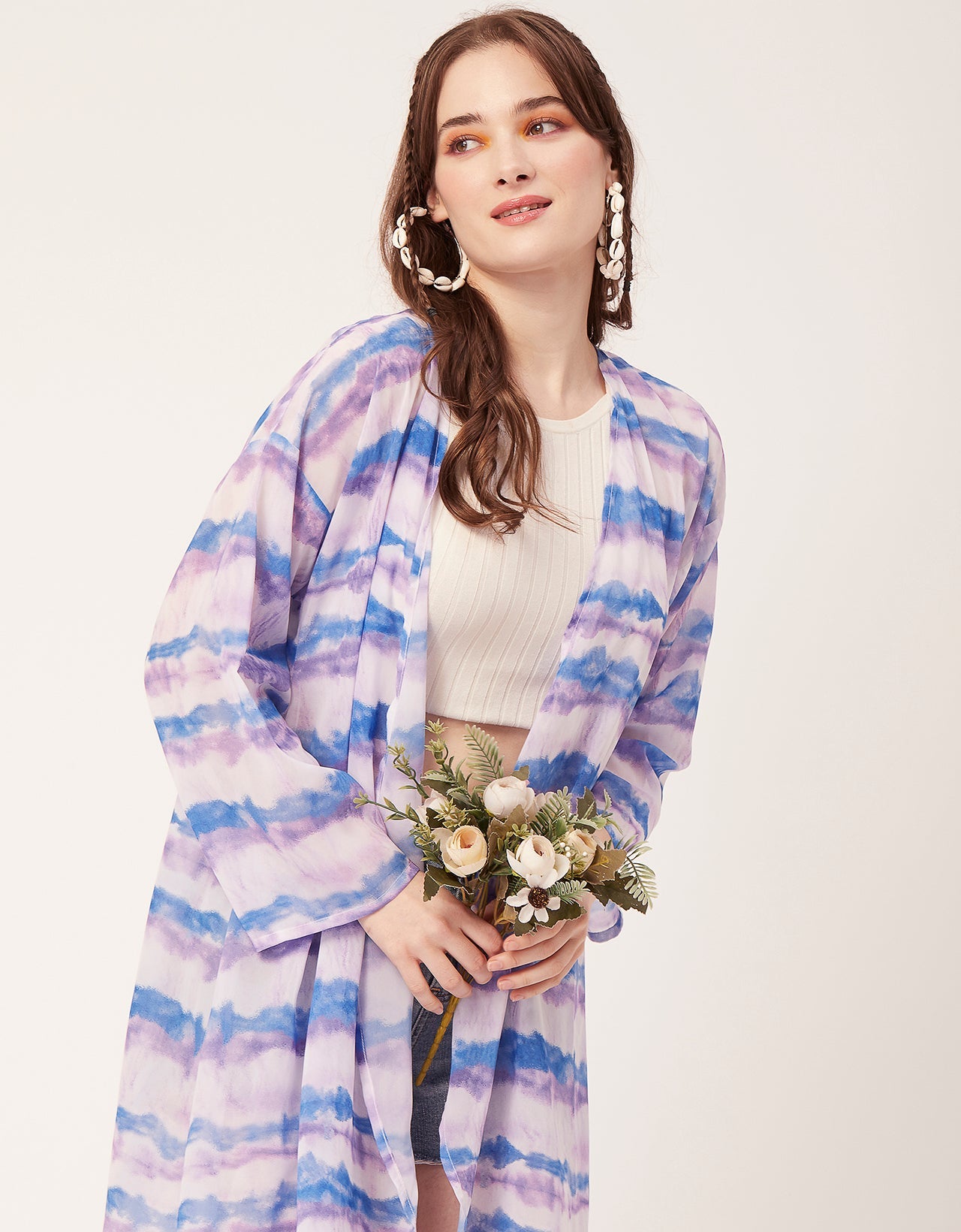 Printed Sheer Shrug