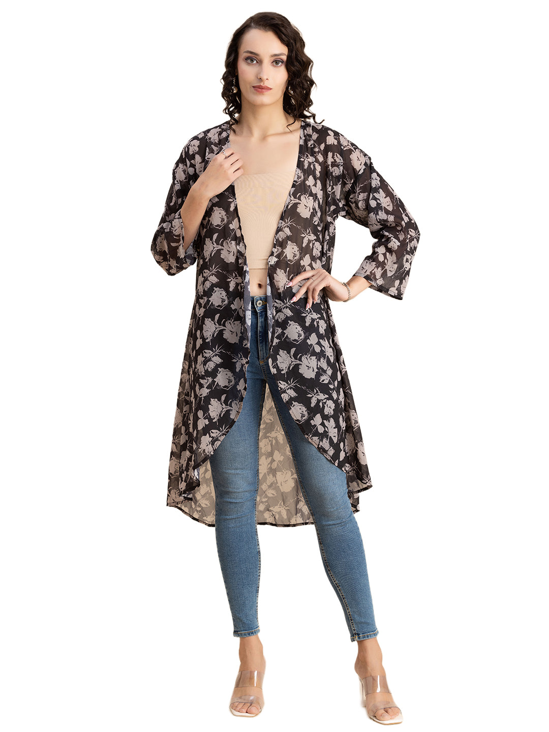 Printed Sheer Shrug