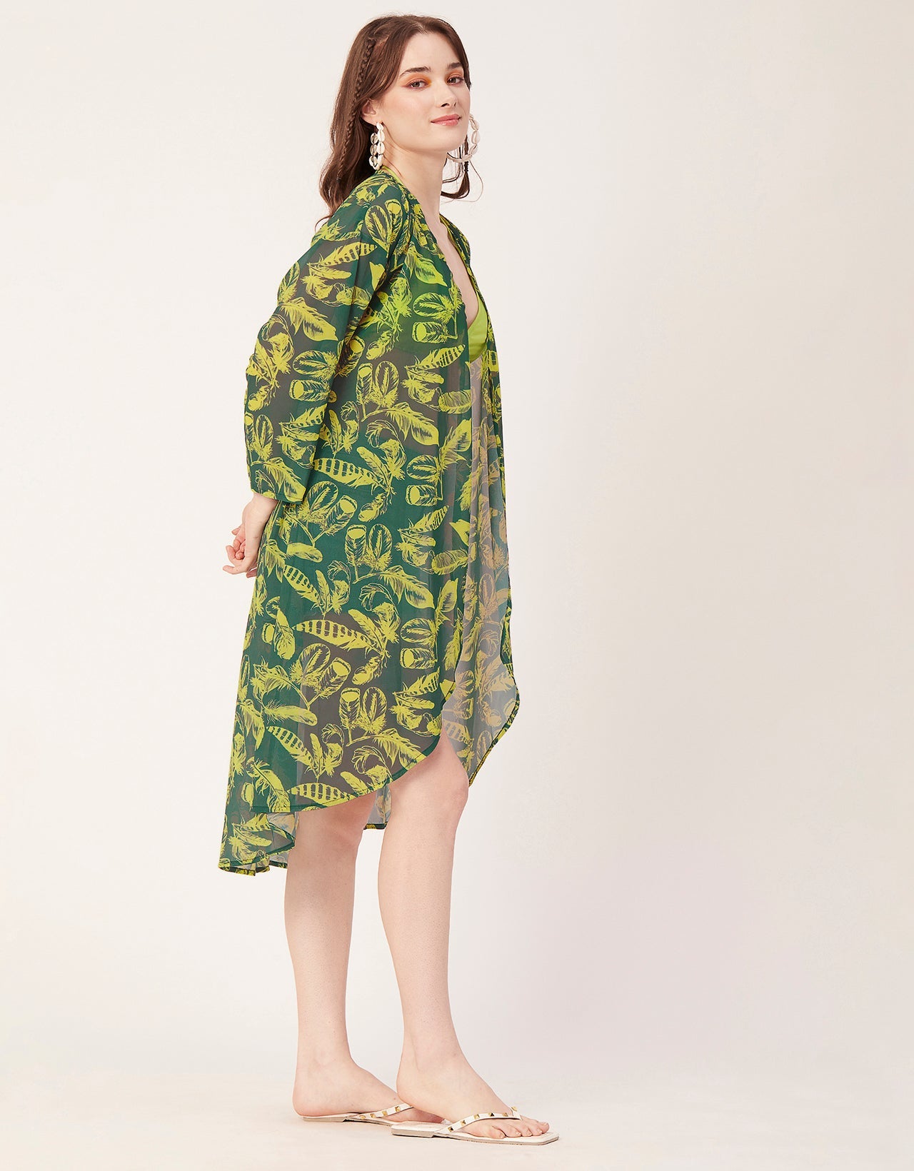 Printed Sheer Shrug