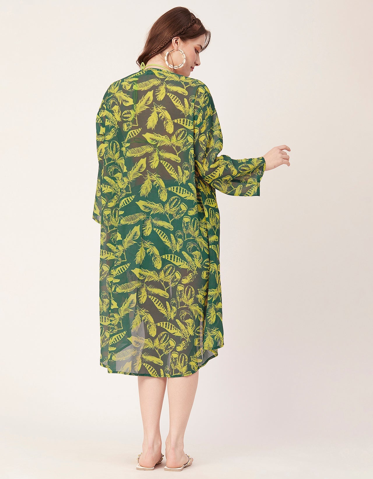 Printed Sheer Shrug