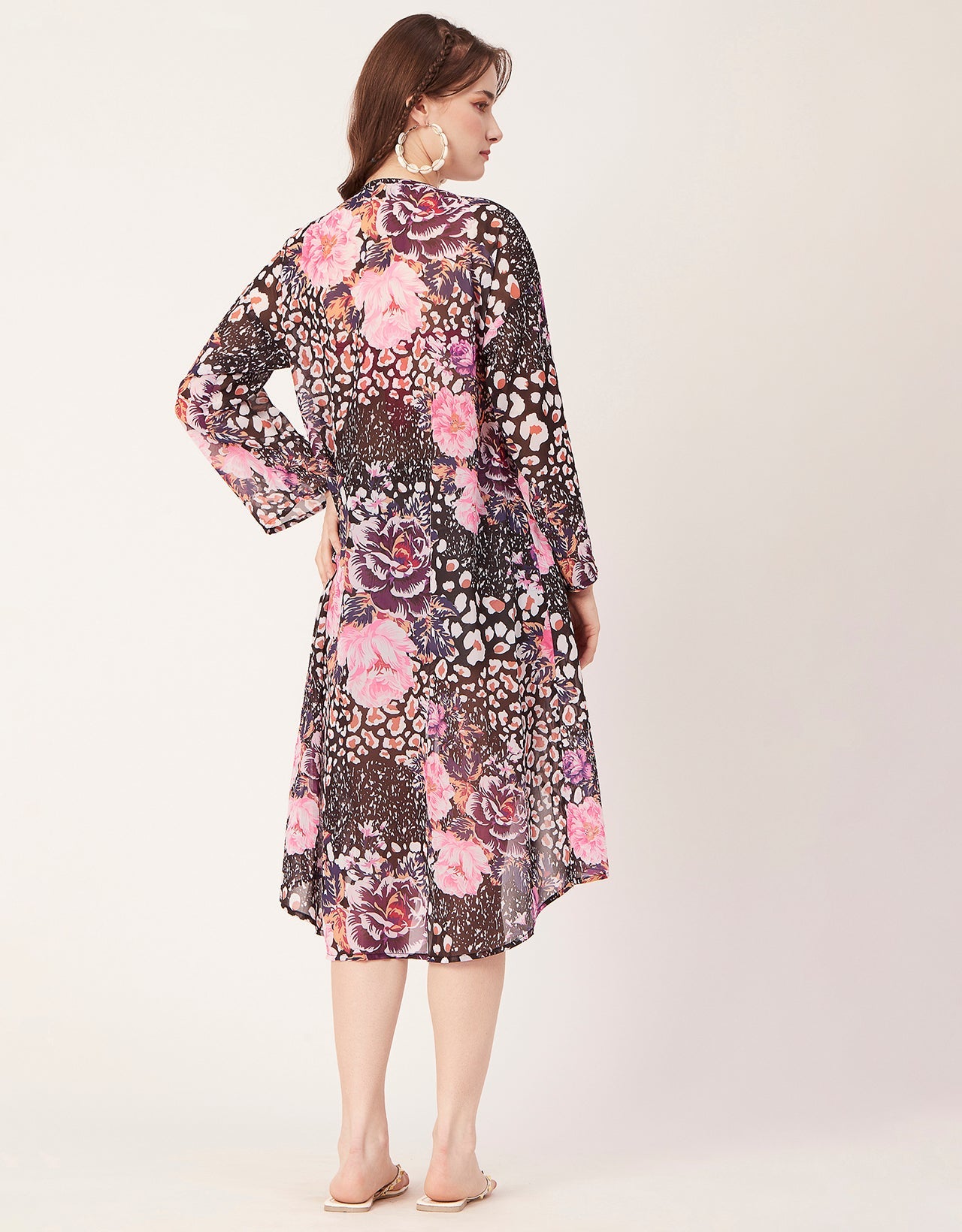 Printed Sheer Shrug