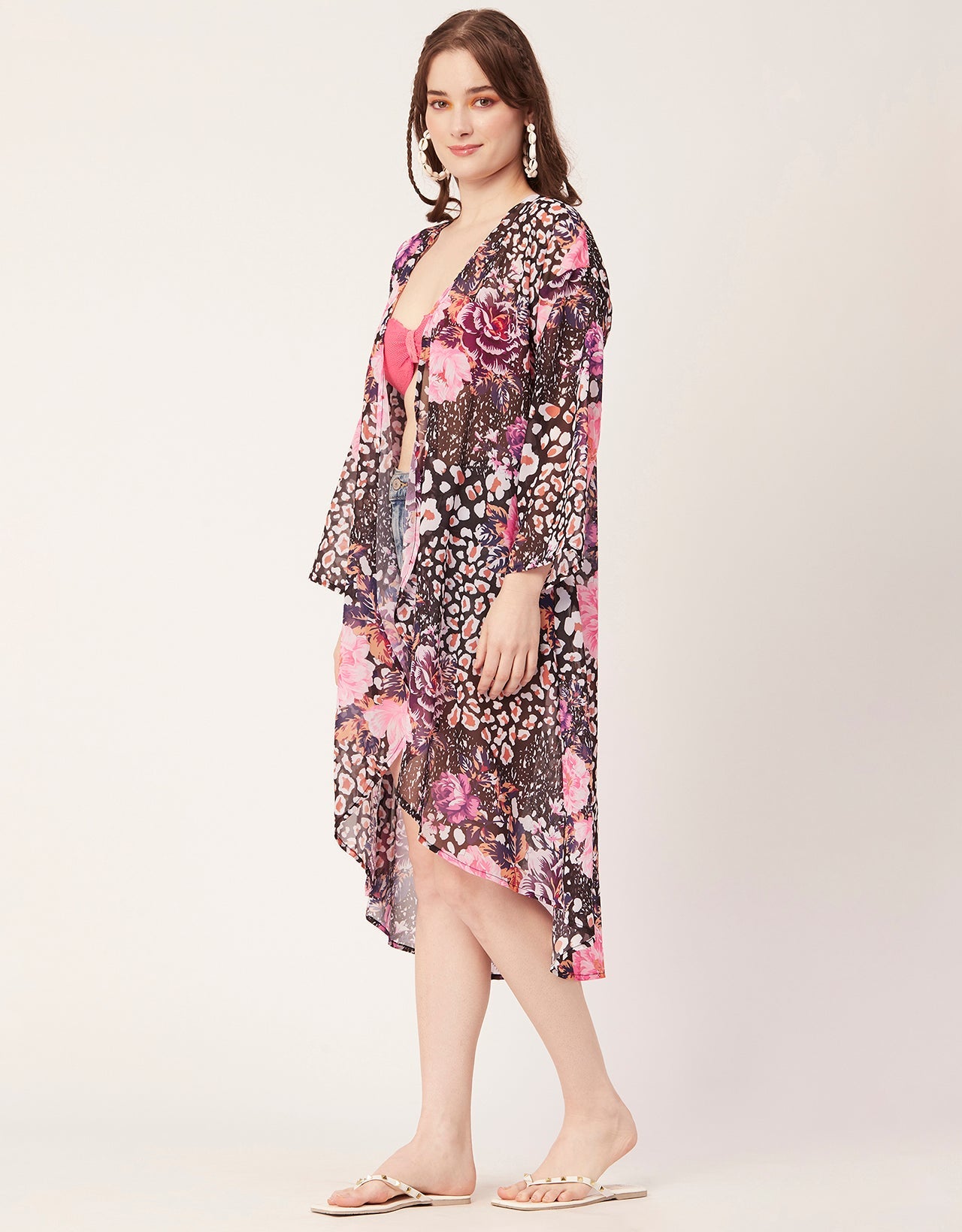 Printed Sheer Shrug