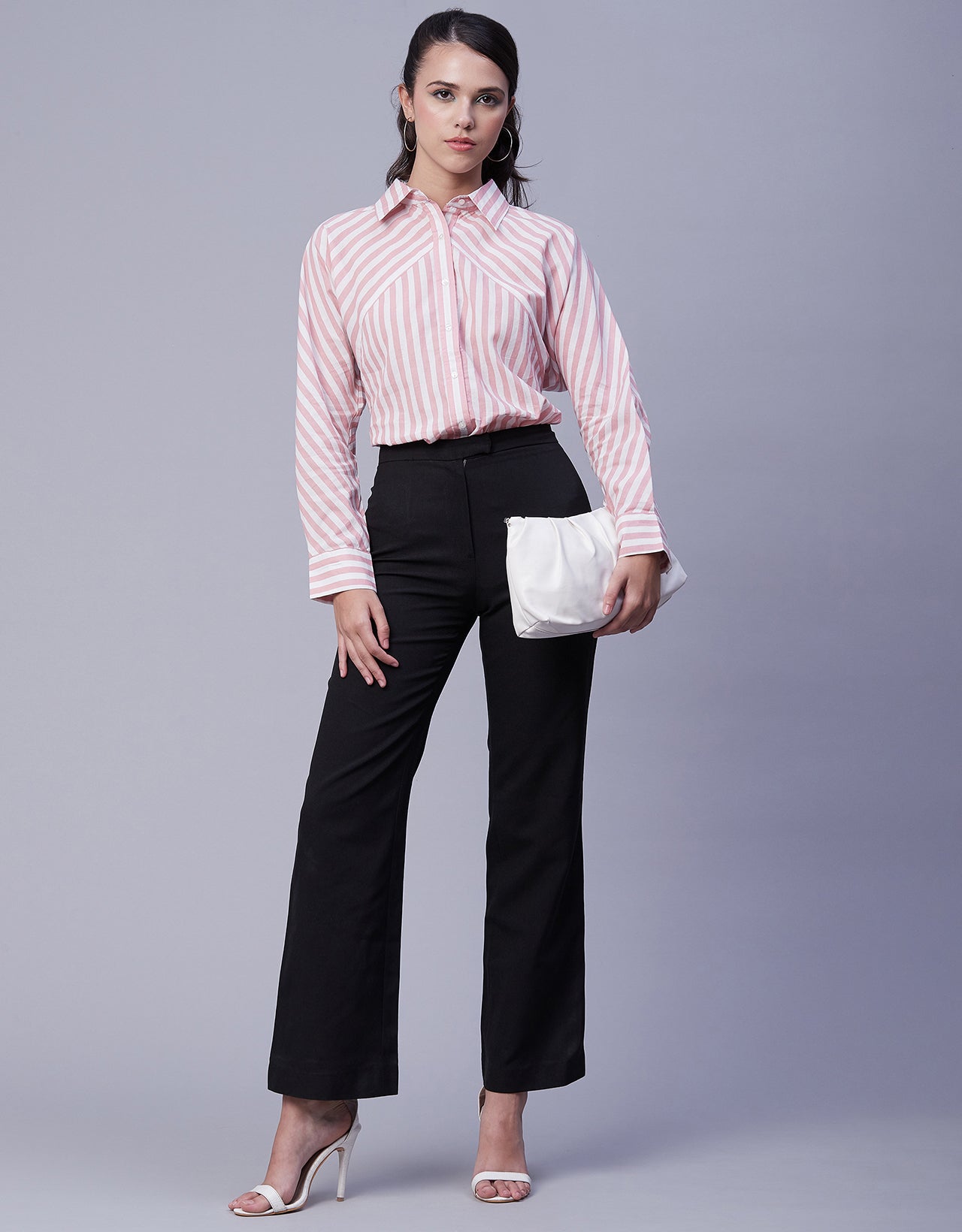 Printed Stripes Shirt, Collared