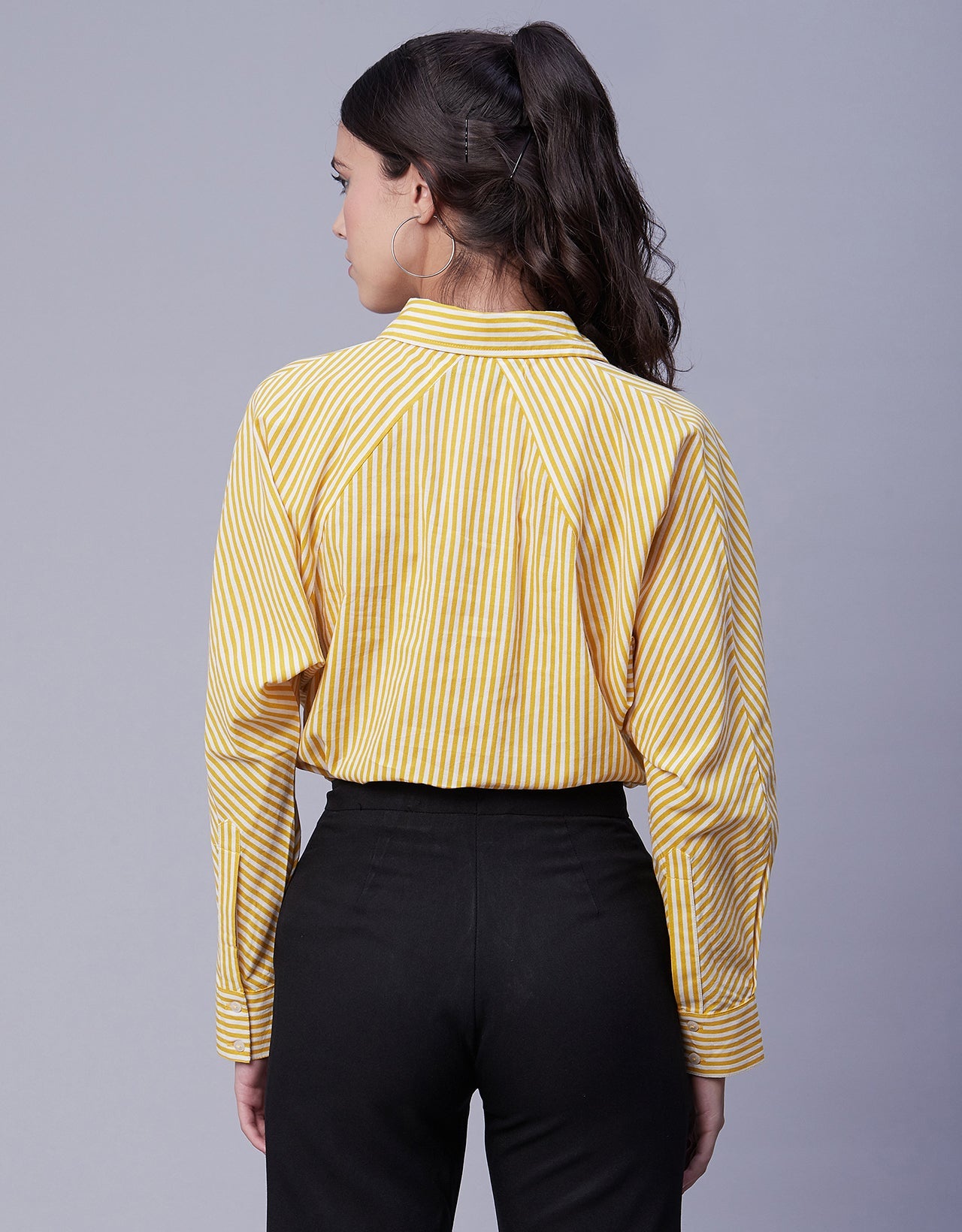 Printed Stripes Shirt, Collared