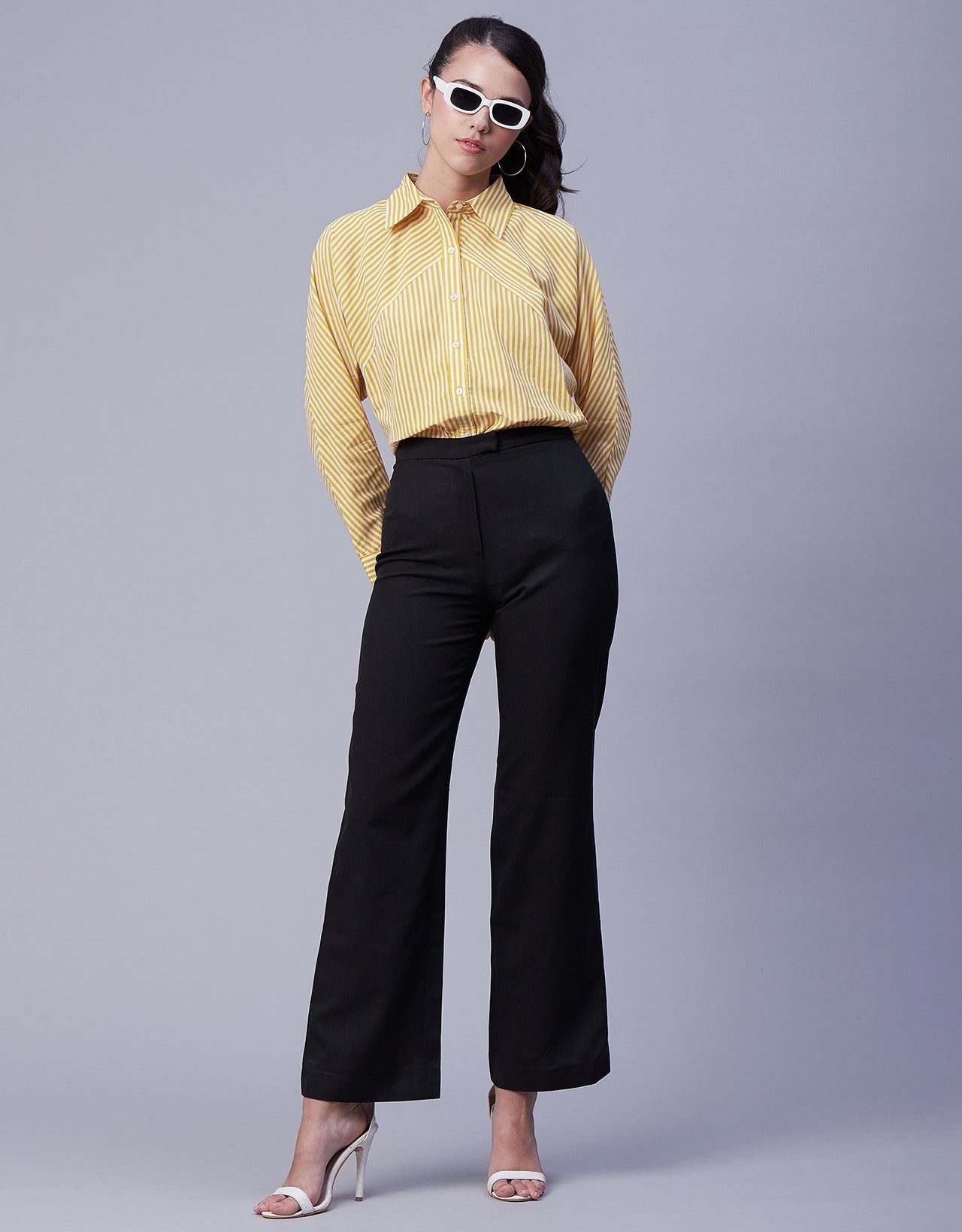 Printed Stripes Shirt, Collared