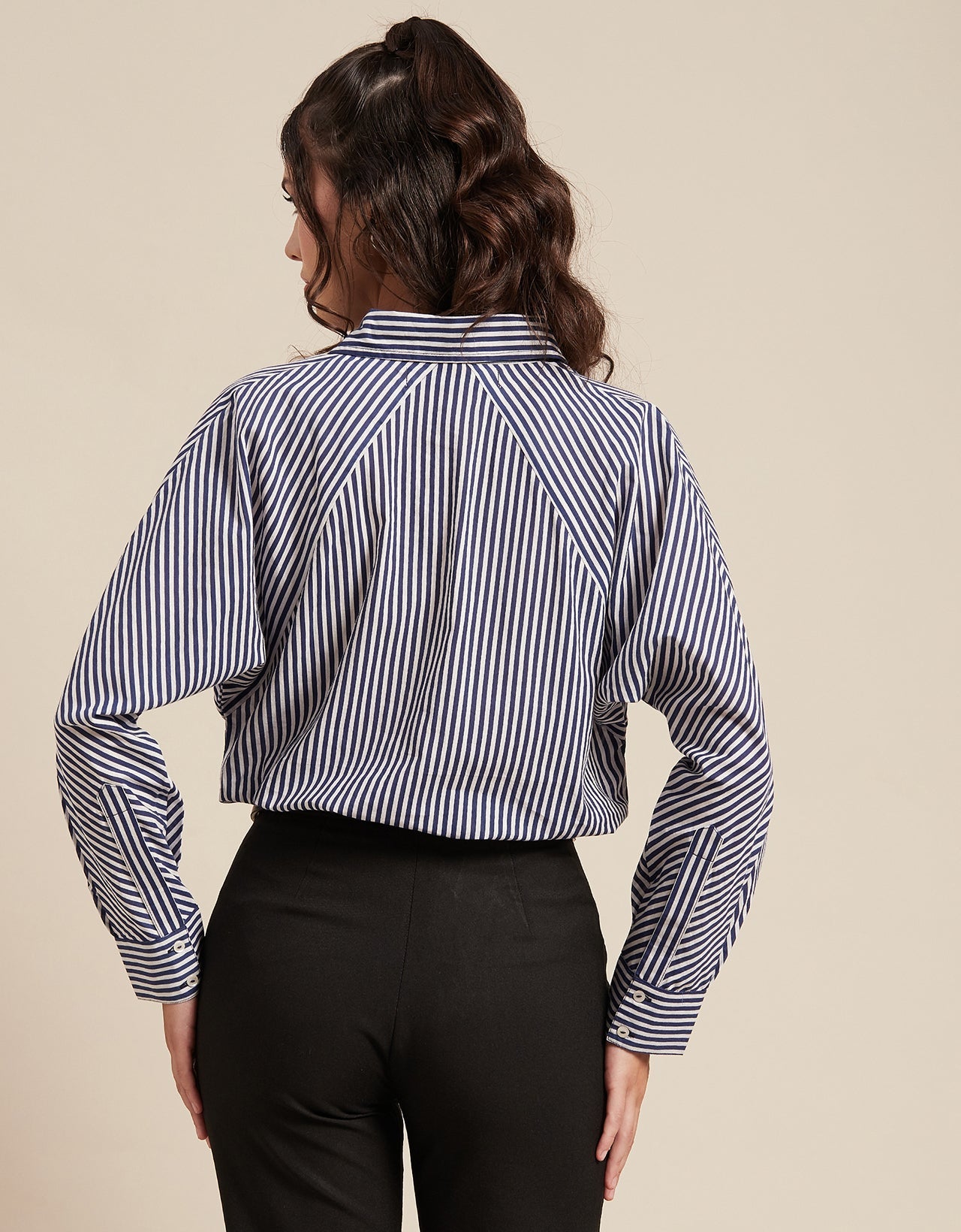 Printed Stripes Shirt, Collared